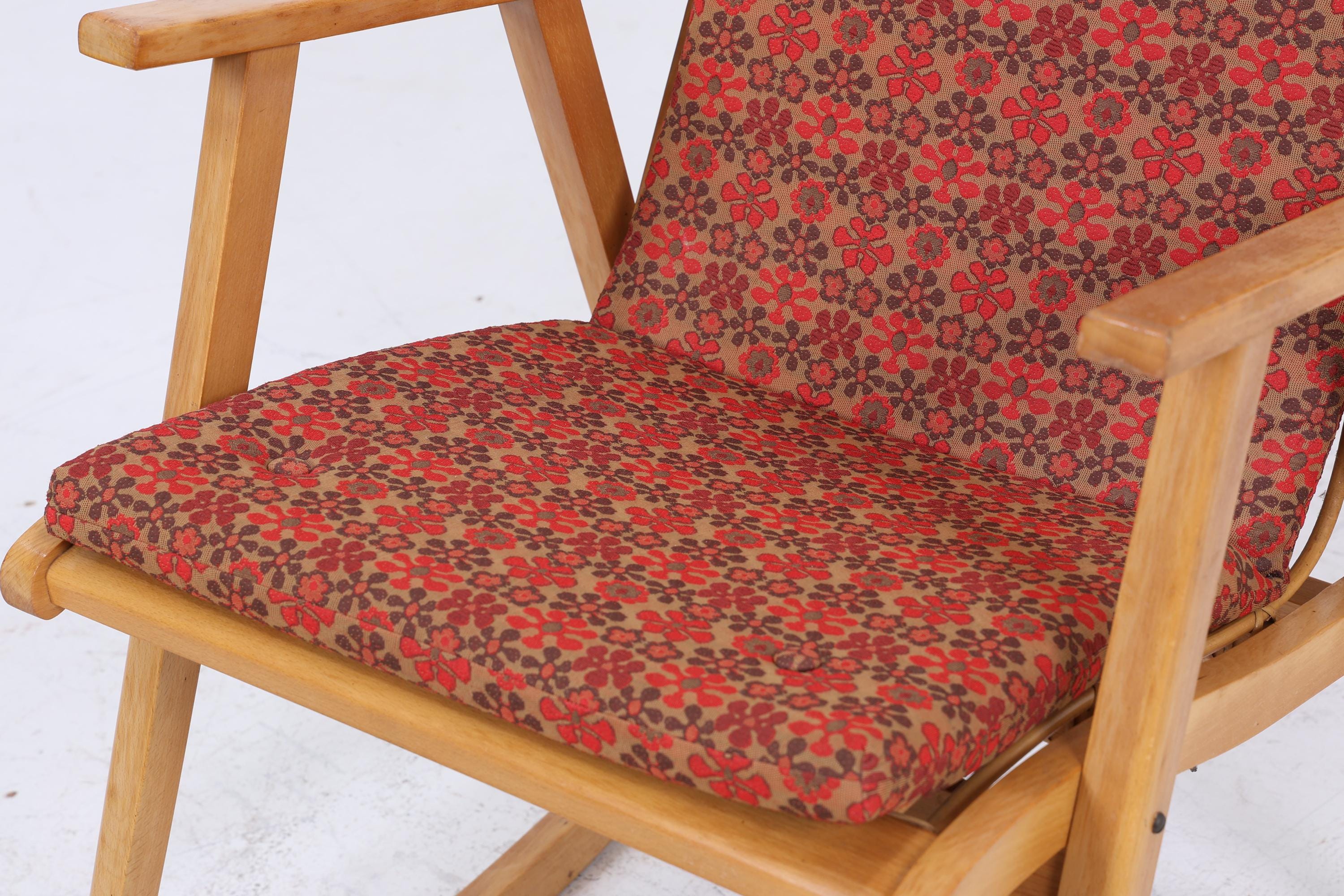 Vintage Rattan Schaukelstuhl von Deutsche Werkstätten Hellerau | Vintage Mid Century Stuhl 60er Jahre | Original Hellerau