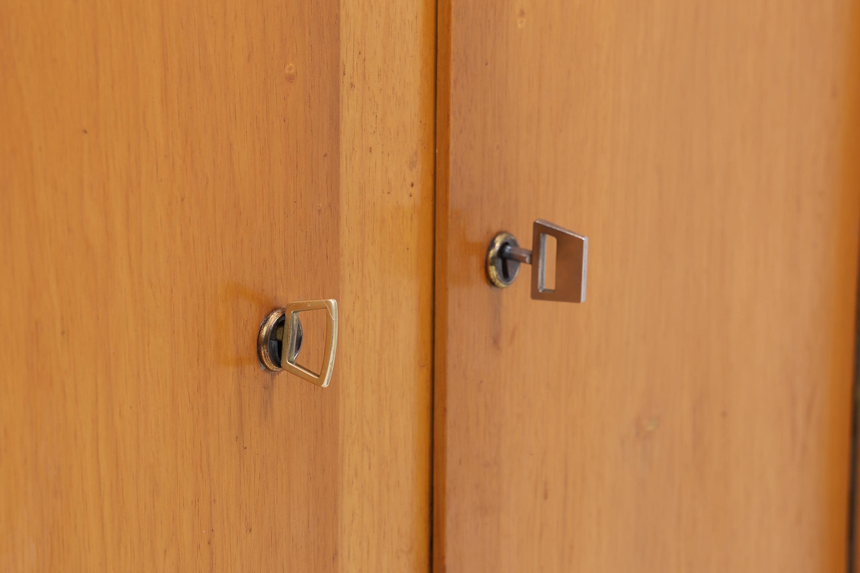 Vintage Wäscheschrank von Wilhelm Höltkemeyer 60er Jahre | Mid Century Schrank Fächerschrank Holz Retro Aufbewahrung