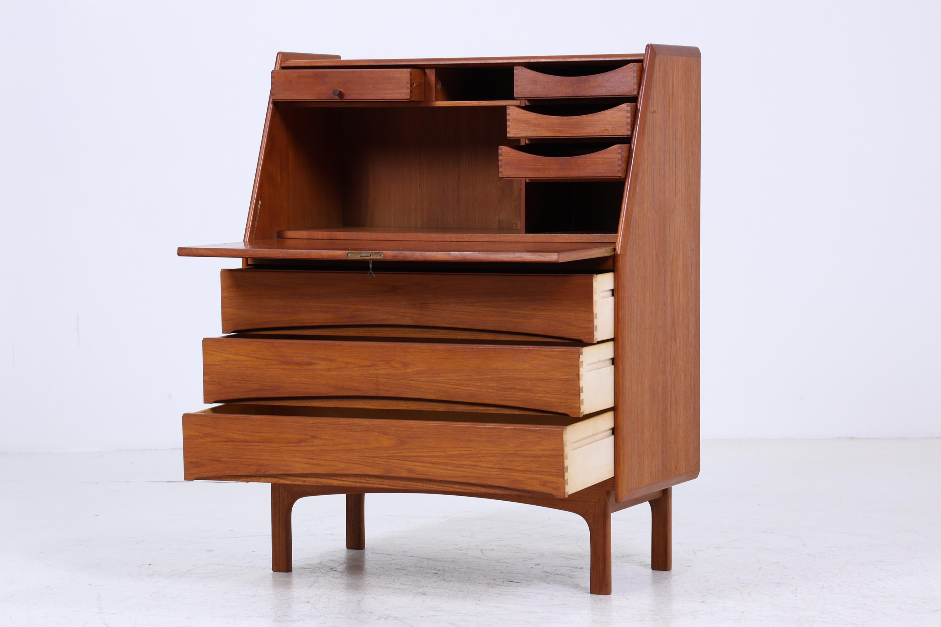 Vintage Teak Sekretär von Bernhard Pedersen & Søn 60er Jahre | Mid Century Schreibtisch Schrank Arbeitstisch Retro Holz Aufbewahrung