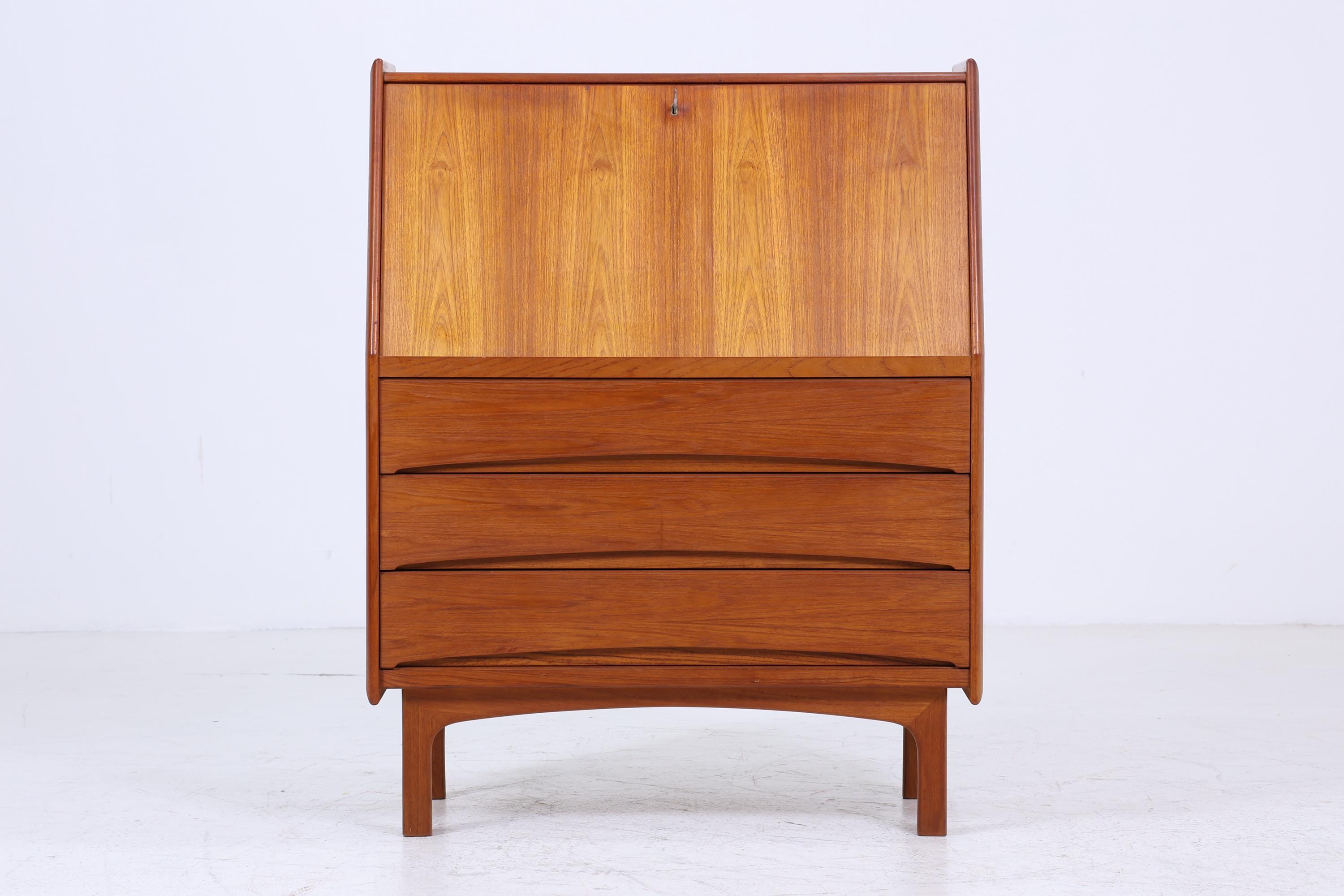 Vintage Teak Sekretär von Bernhard Pedersen & Søn 60er Jahre | Mid Century Schreibtisch Schrank Arbeitstisch Retro Holz Aufbewahrung