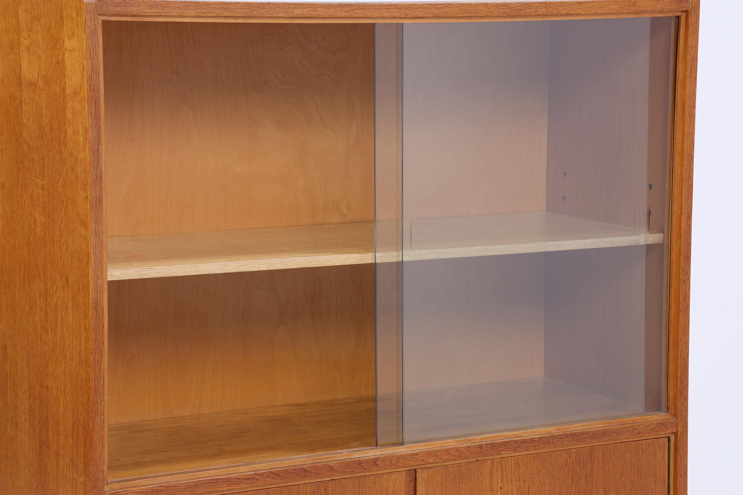 Vintage Vitrine 60er Jahre | Mid Century Schrank Retro Holz Aufbewahrung