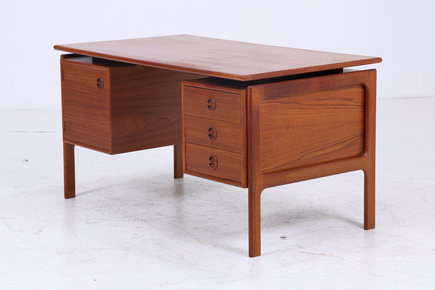Vintage Teak Schreibtisch von Arne Vodder für GV Møbler | Mid Century Schubladen Arbeitstisch Frei Tisch Retro Holz Design