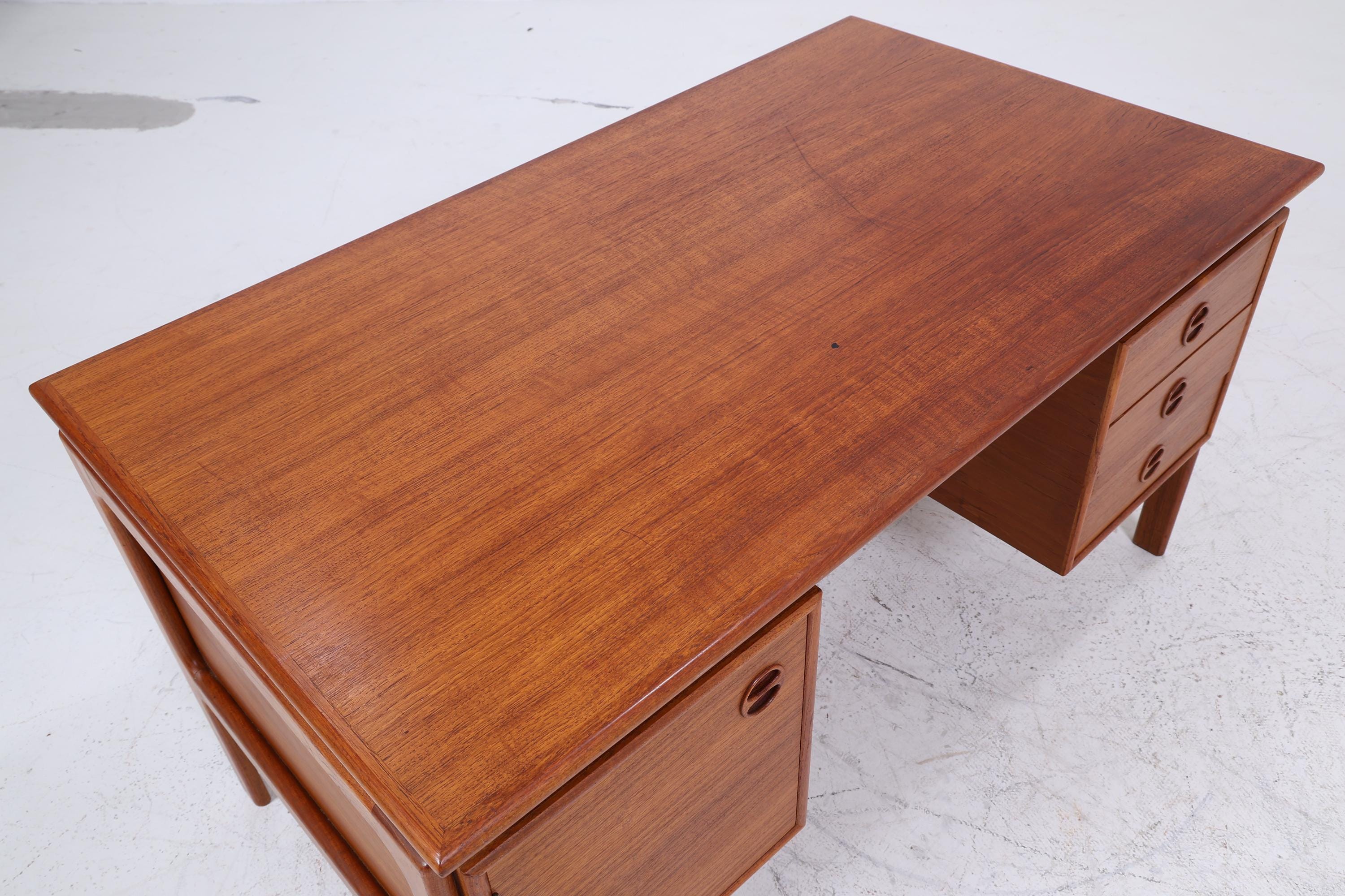 Vintage Teak Schreibtisch von Arne Vodder für GV Møbler | Mid Century Schubladen Arbeitstisch Frei Tisch Retro Holz Design