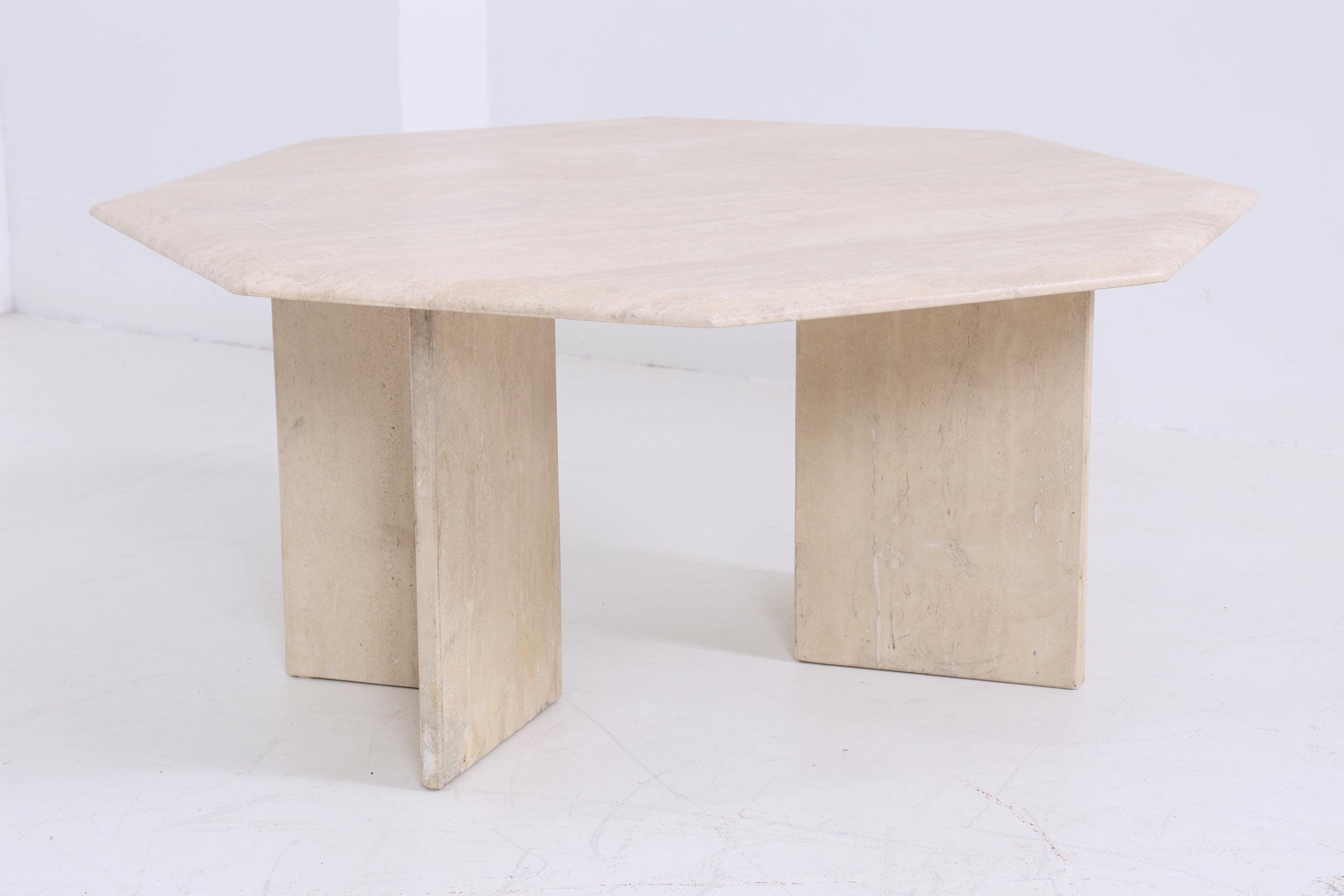 Wunderschöner Vintage Couchtisch aus Travertin | Mid Century Couchtisch Tisch Wohnzimmertisch 80er Jahre Retro Wohnzimmer