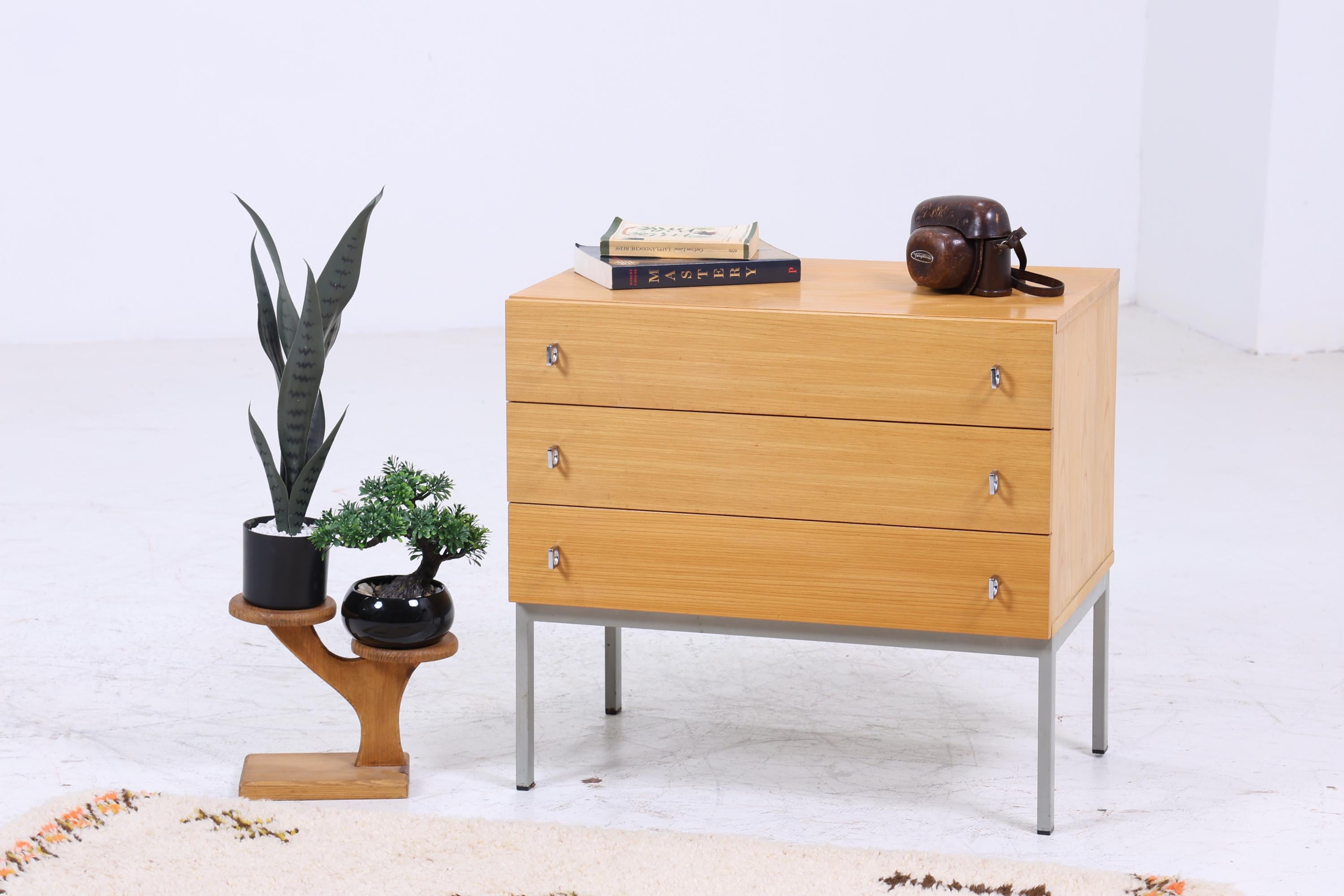 Vintage Mini Kommode 60er Jahre | Mid Century Schubladen Schrank | Retro Holz Aufbewahrung