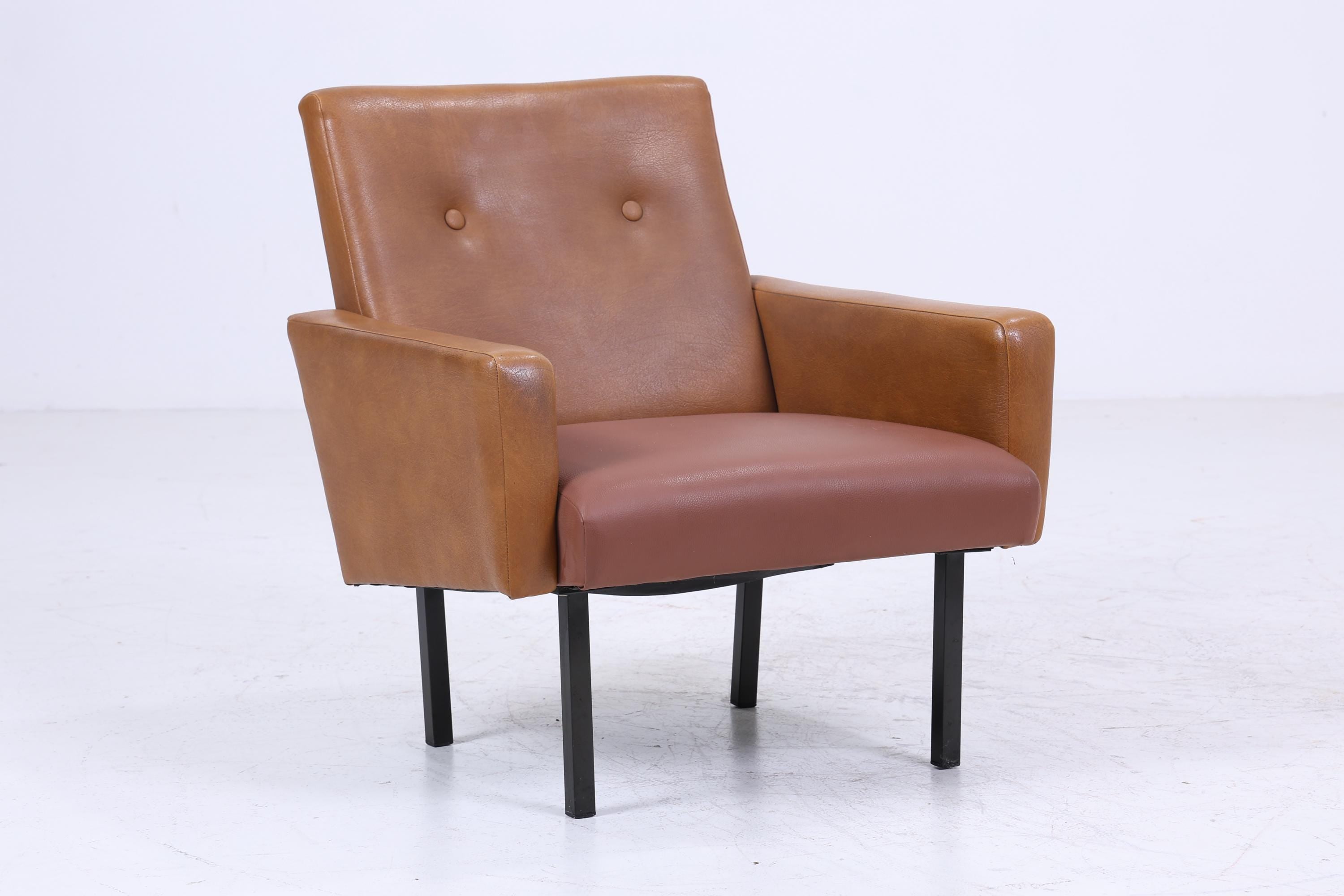 Vintage Leder Sessel aus den 60ern | Mid Century Lounge Chair Sessel Retro 70er