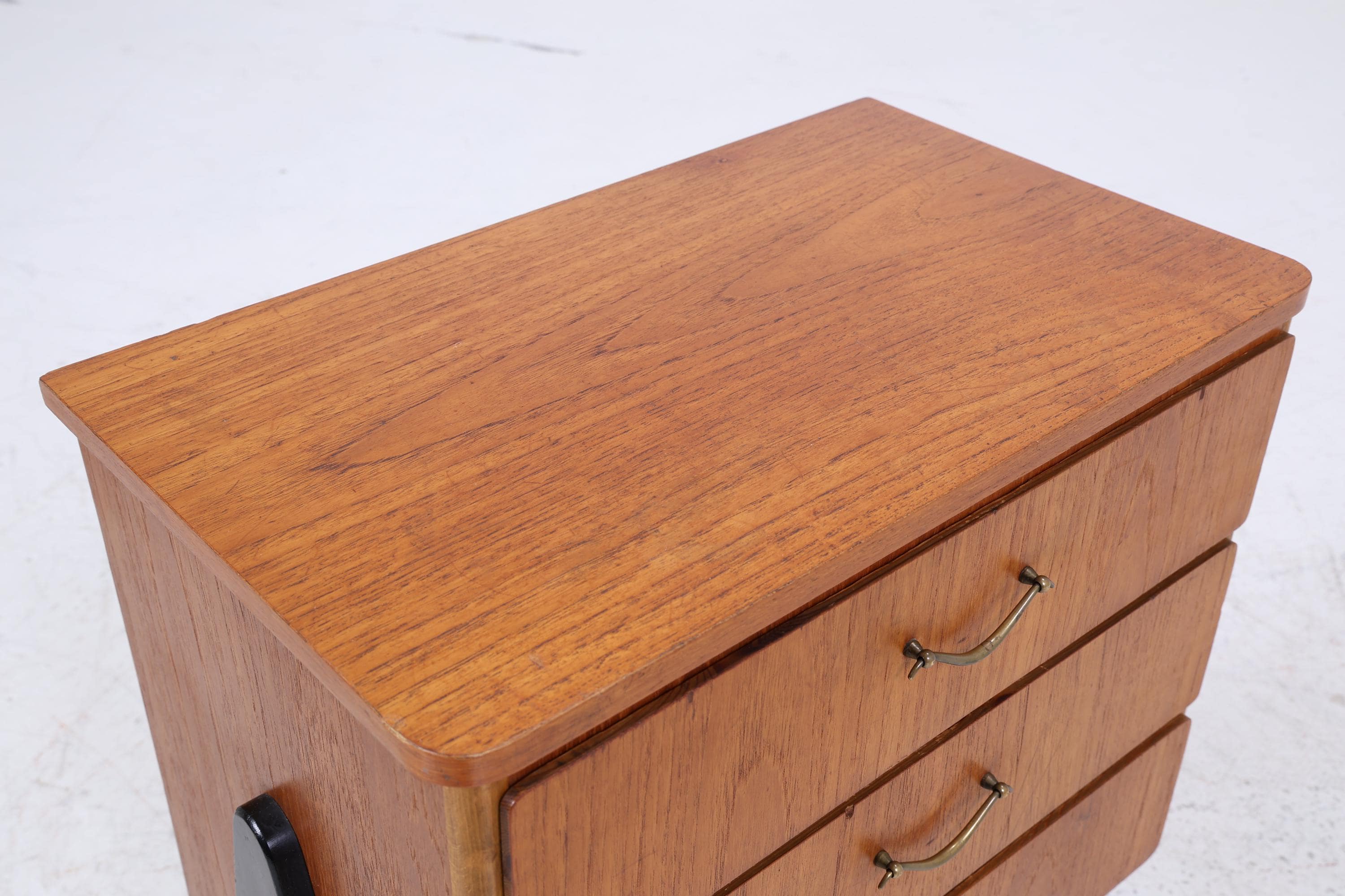 Vintage Teak Nachttisch aus den 60ern | Mid Century Nachtkommode 70er Jahre | Beistelltische aus Echtholz