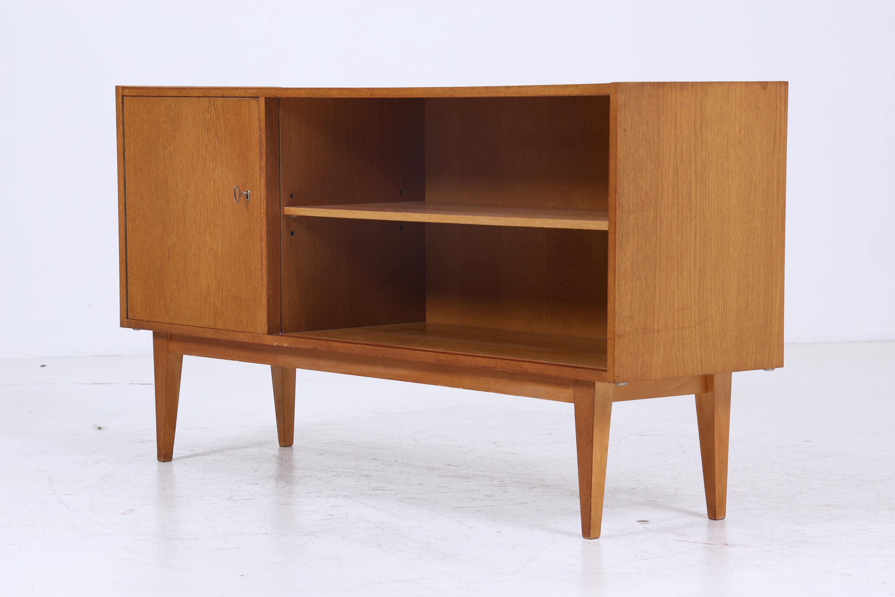 Hellerau 602 / M Sideboard 60er Jahre | Mid Century Schubladen Anrichte Schrank Helle Eiche Franz Ehrlich Design Retro 70er
