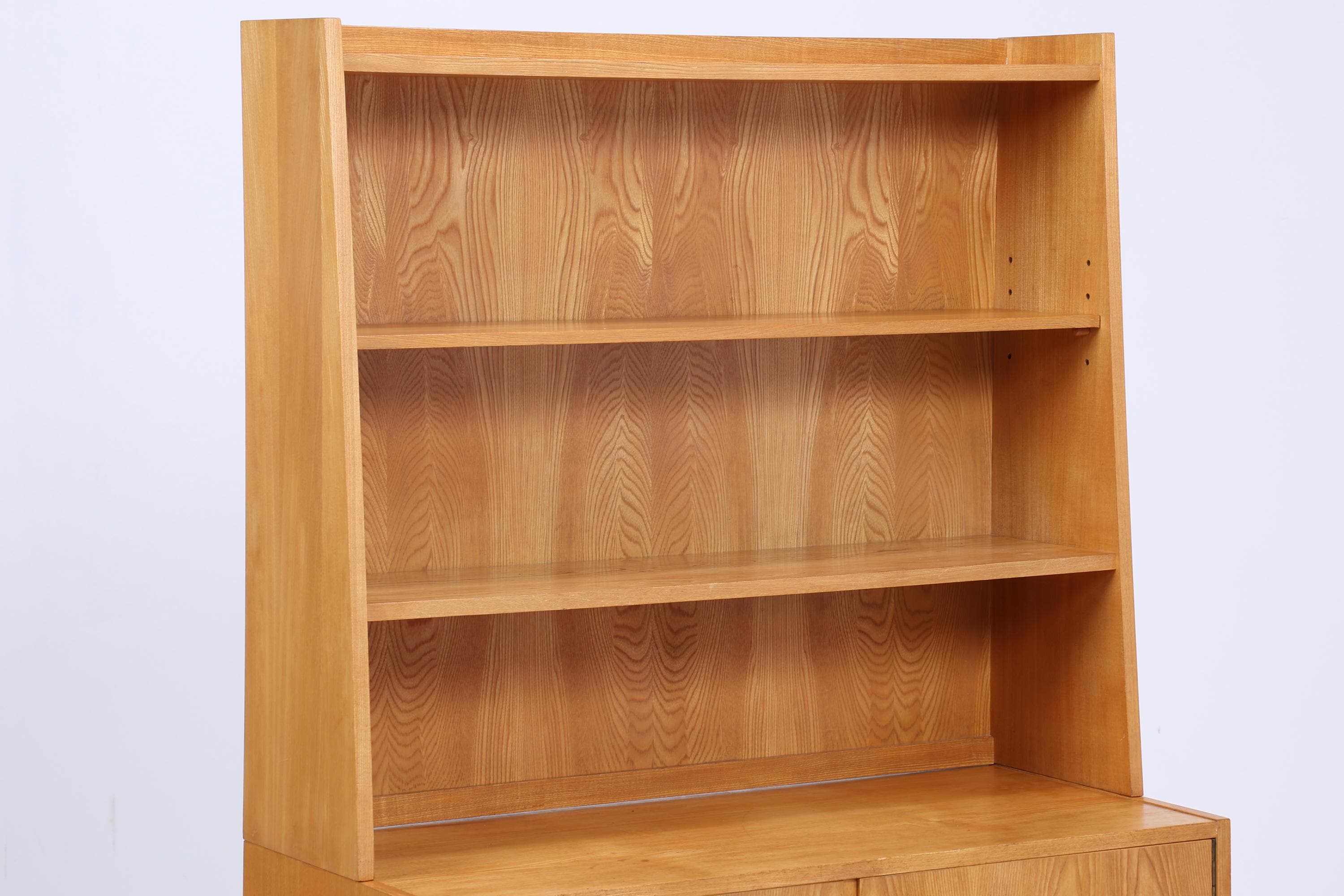 Vintage Hellerau Regal der Serie 602 | Mid Century Bücherregal Schmal | Retro Holz Aufbewahrung 60er 70er Jahre