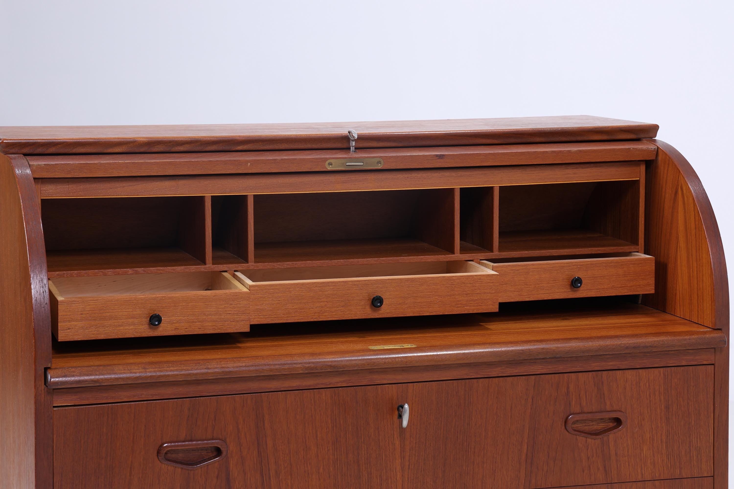 Wunderschöner Teak Vintage Sekretär 60er Jahre | Mid Century Schreibtisch Schrank Arbeitstisch Retro Holz Aufbewahrung
