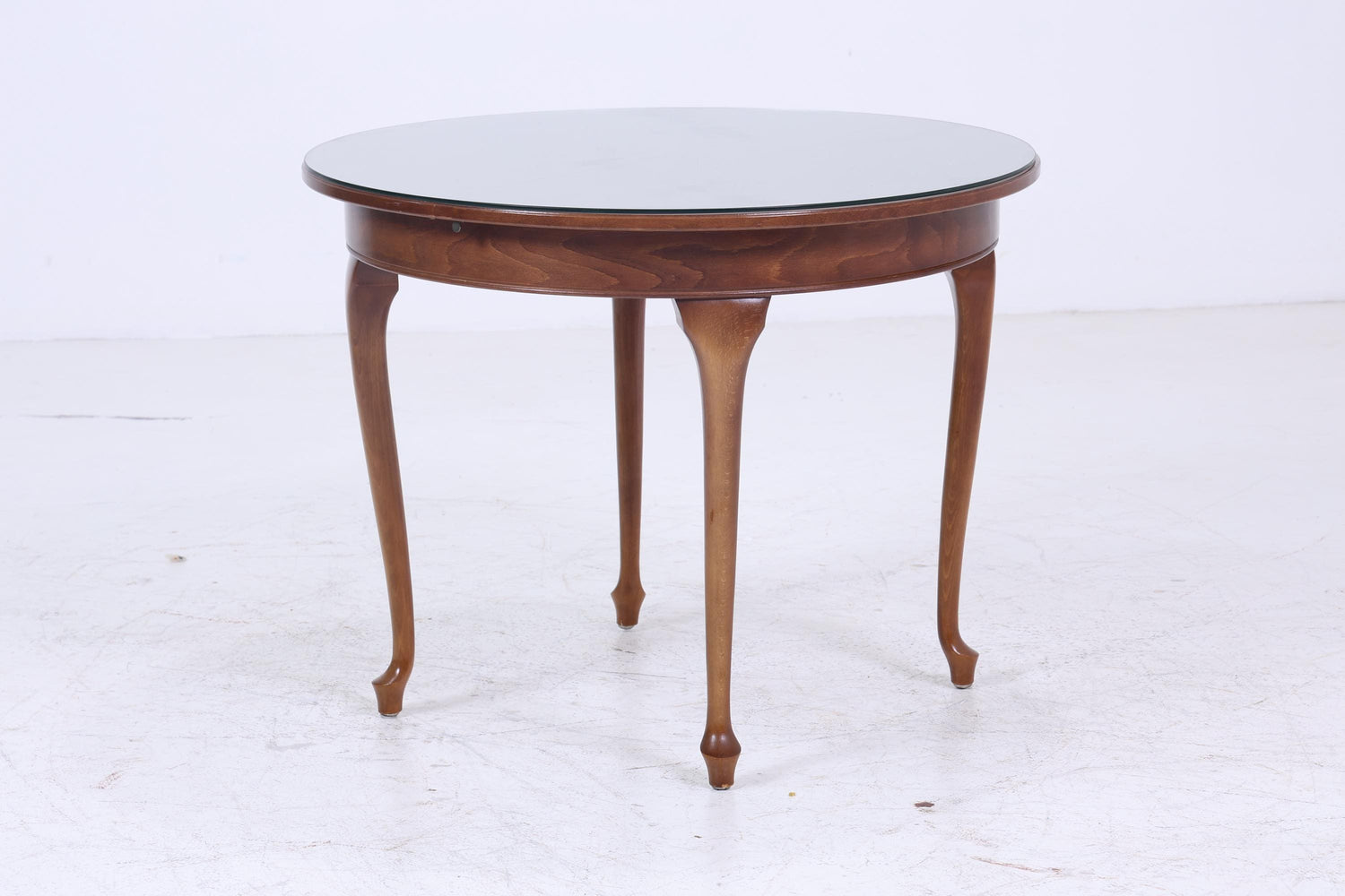 Antik Küchentisch mit Glasplatte | Chippendale Esstisch Tisch Retro  Holz Ausziehbar