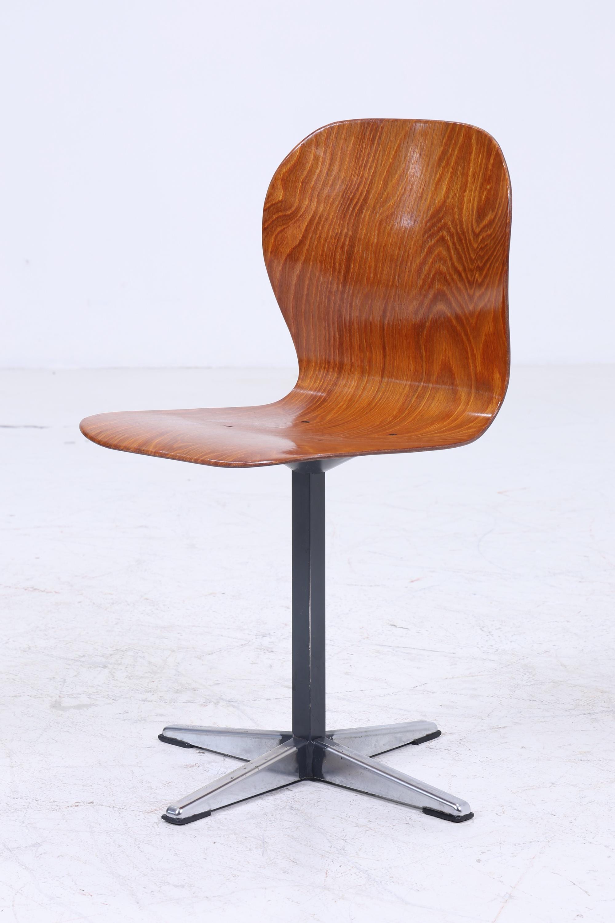 Vintage Pagholz Stuhl aus den 60ern | Mid Century Schulstuhl | Retro Küchenstuhl 70er Jahre