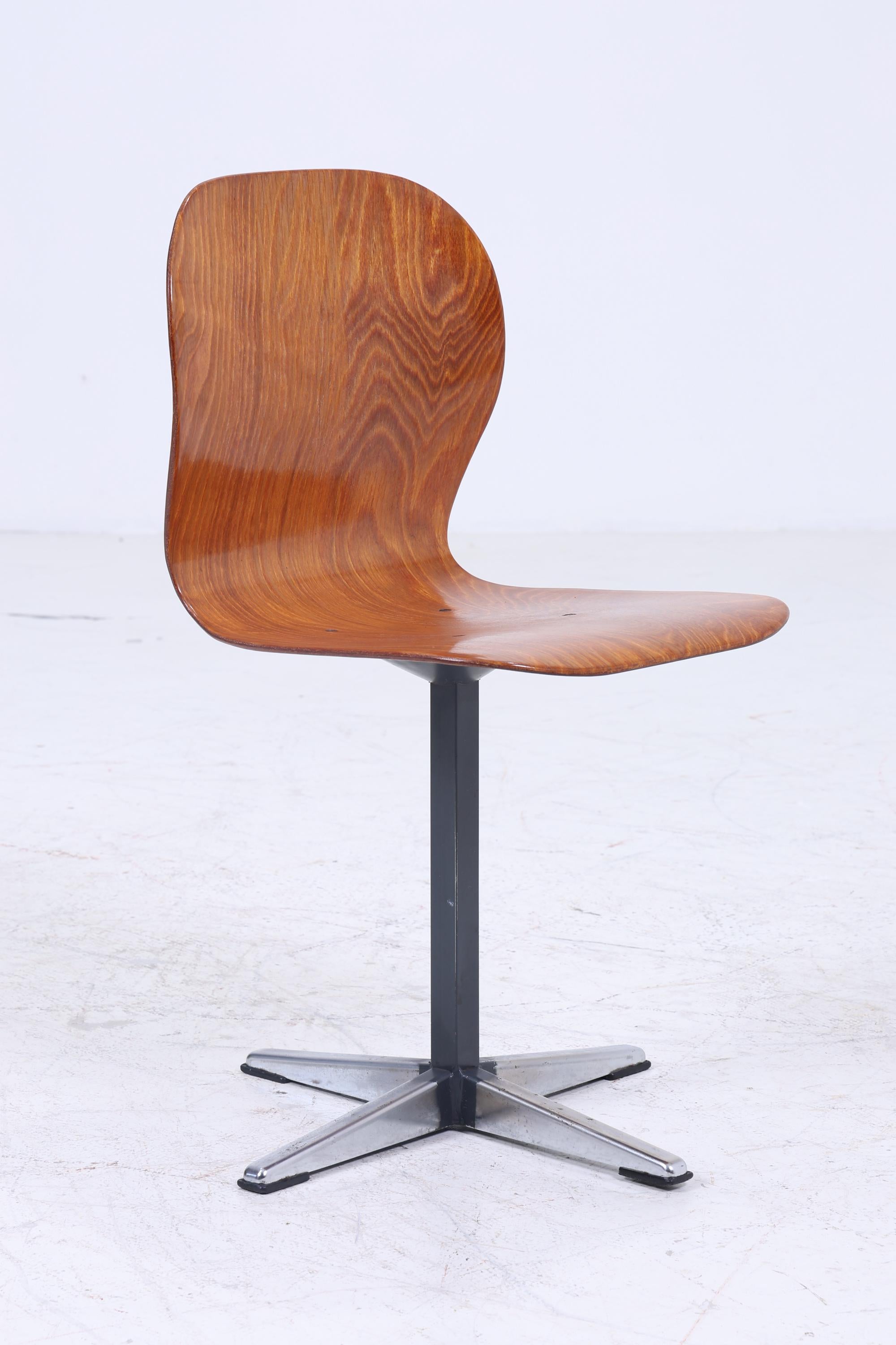 Vintage Pagholz Stuhl aus den 60ern | Mid Century Schulstuhl | Retro Küchenstuhl 70er Jahre