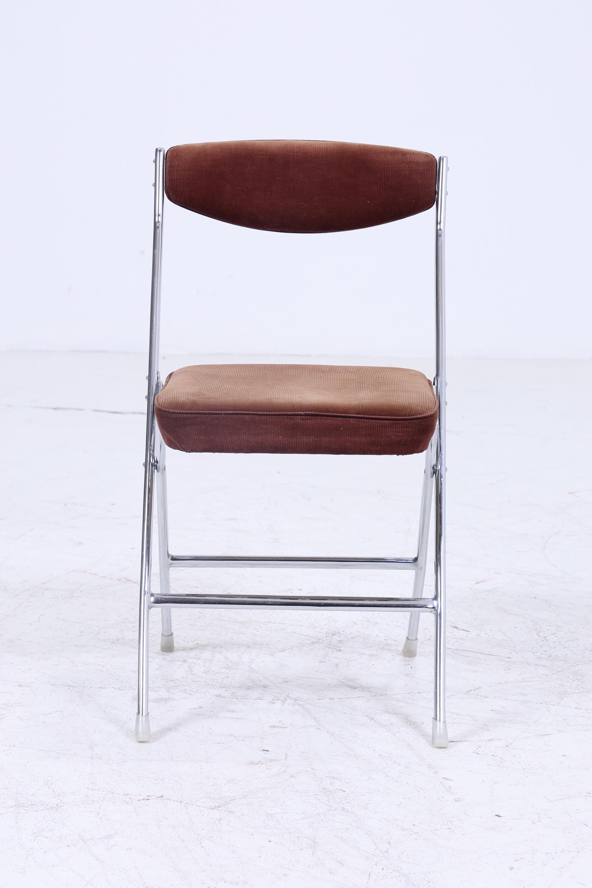 2 Vintage Chrom Klappstühle | Mid Century Stuhl 60er Jahre | Küchenstuhl 70er