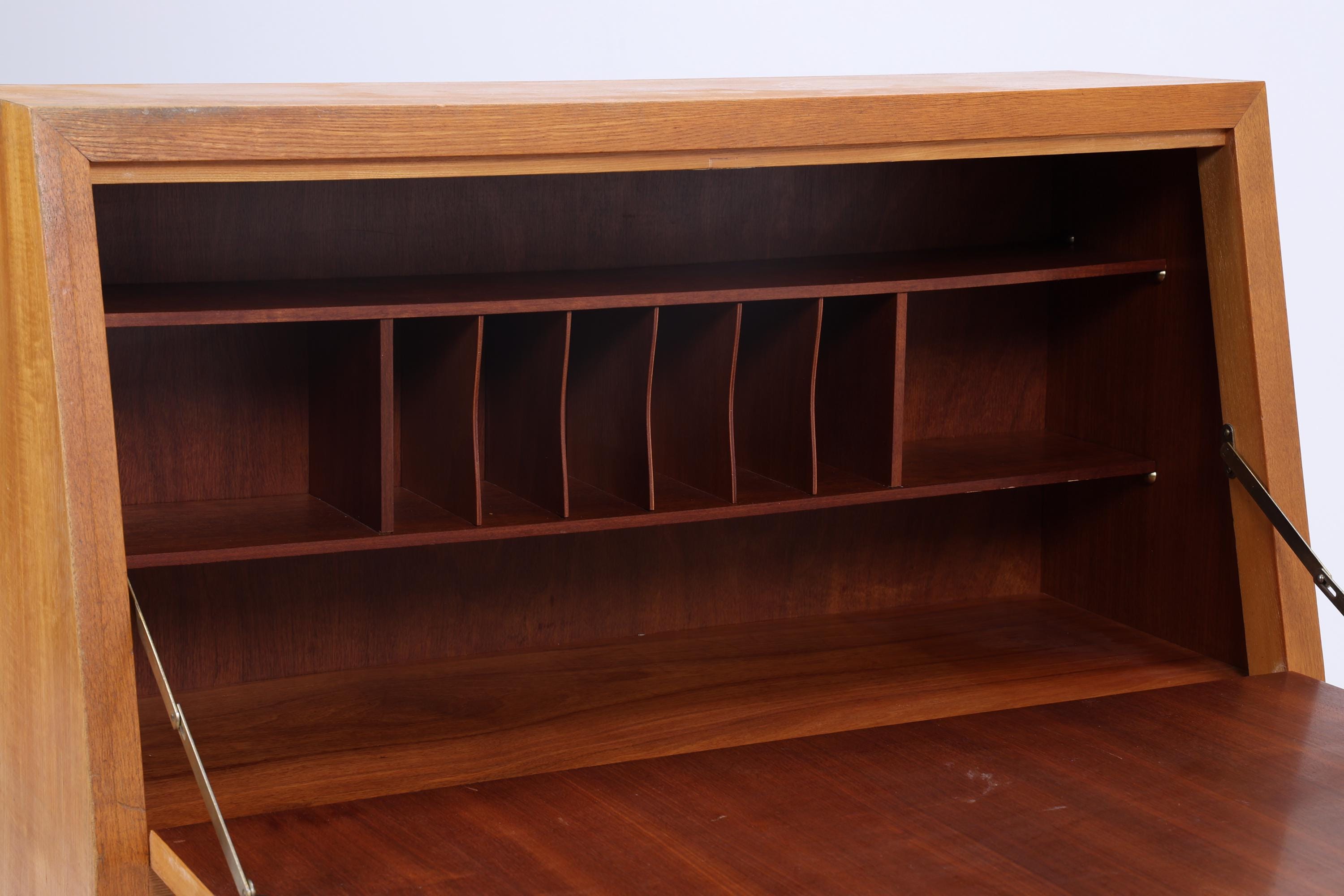 Vintage Musterring Sekretär aus Esche | Mid Century Schreibtisch Schrank Arbeitstisch Retro Holz Aufbewahrung 50er Jahre