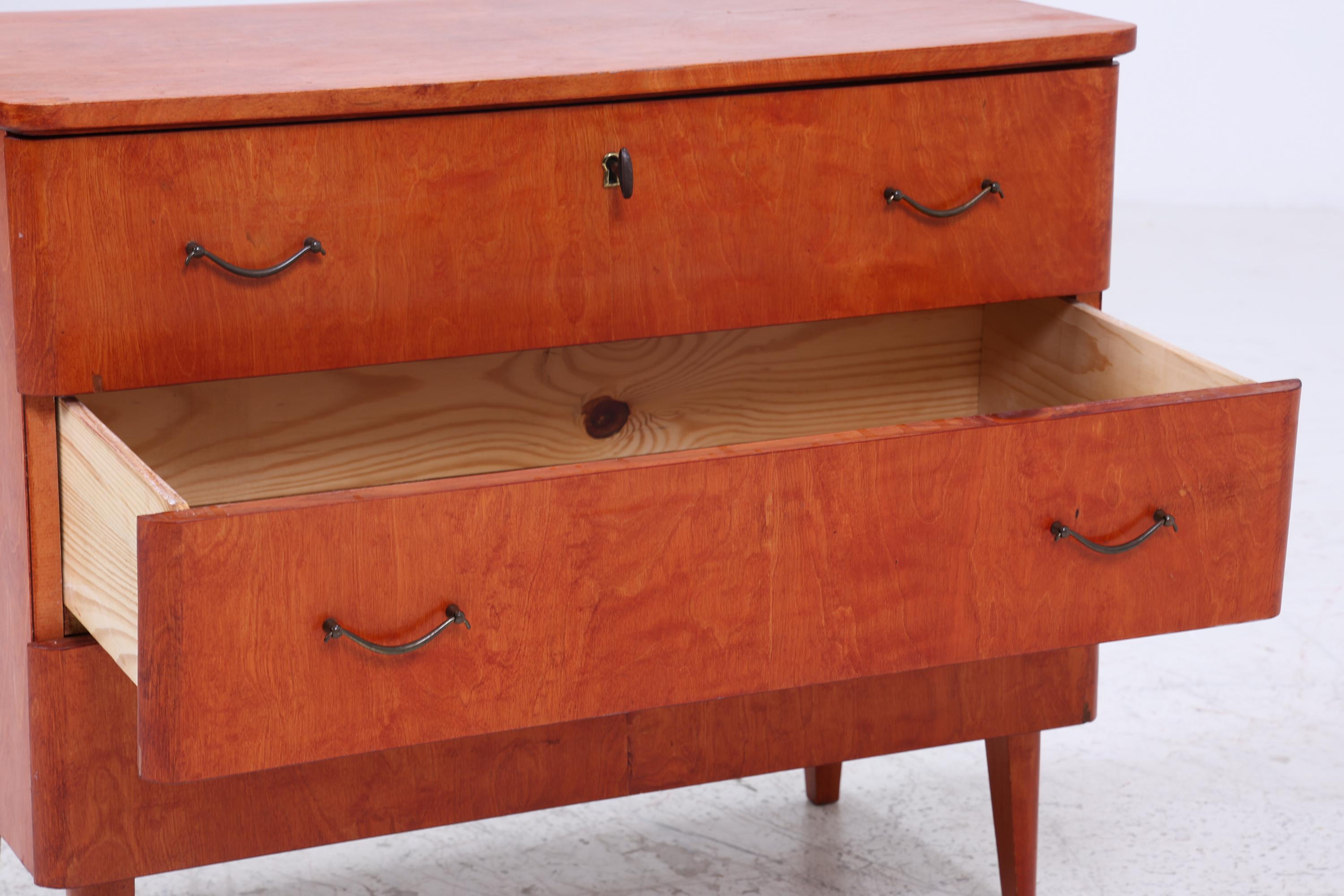 Vintage Schubladen Kommode | Mid Century Schubladen Schrank | Holz Aufbewahrung 60er Jahre