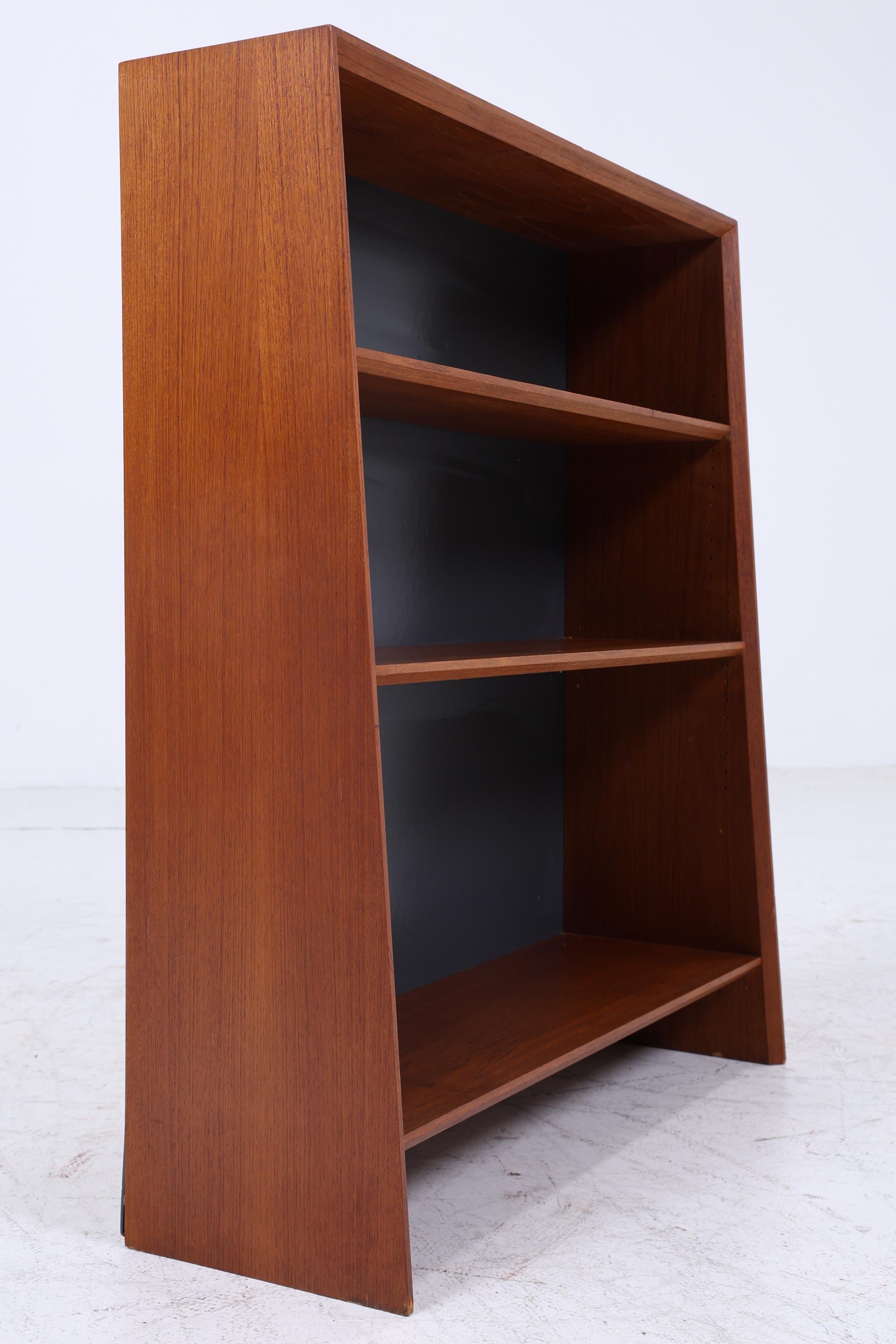Kleines Vintage Teak Bücherregal | Mid Century Regal | 60er Retro Holz Aufbewahrung