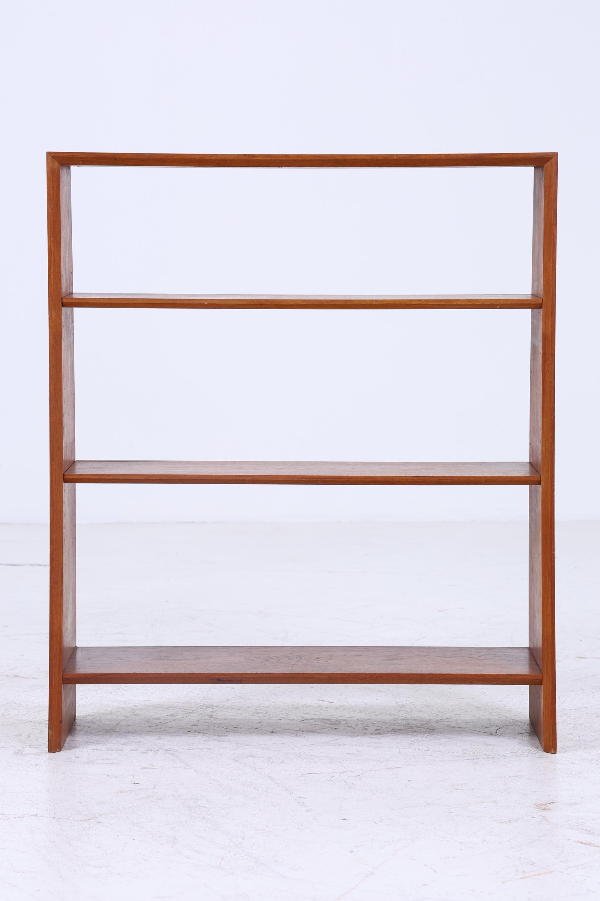 Kleines Vintage Teak Bücherregal | Mid Century Regal | 60er Retro Holz Aufbewahrung