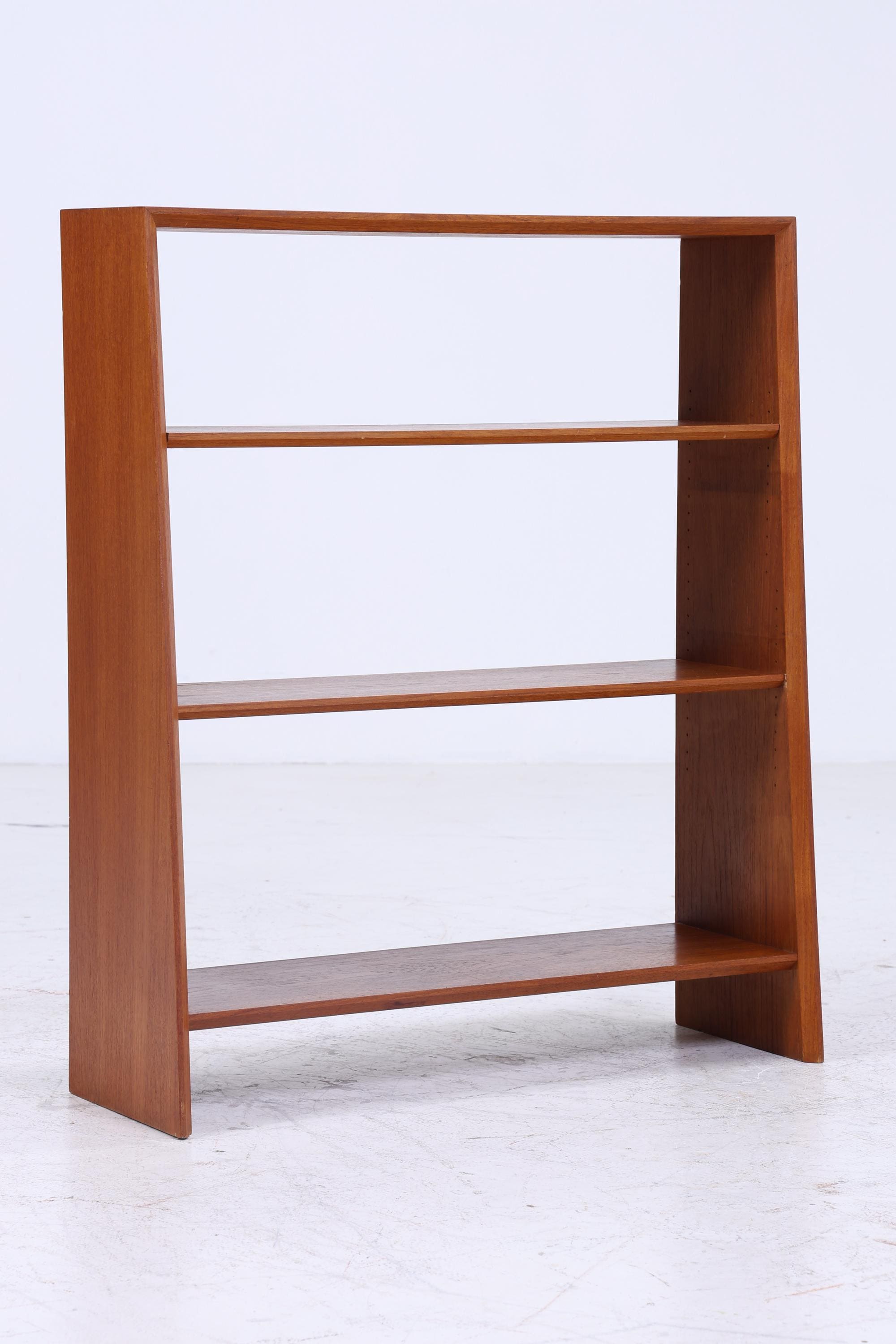 Kleines Vintage Teak Bücherregal | Mid Century Regal | 60er Retro Holz Aufbewahrung