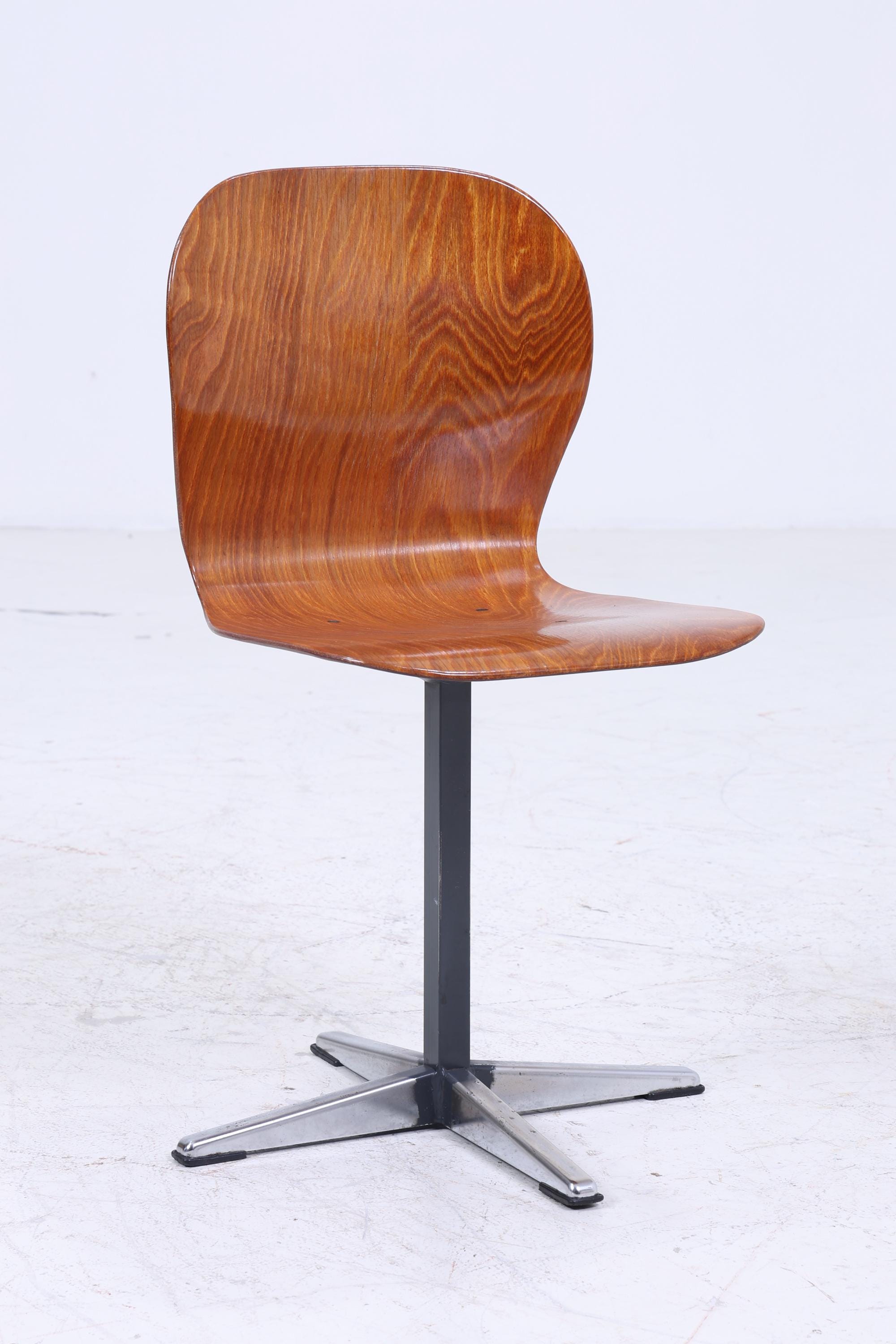 Vintage Pagholz Stuhl aus den 60ern | Mid Century Schulstuhl | Retro Küchenstuhl 70er Jahre