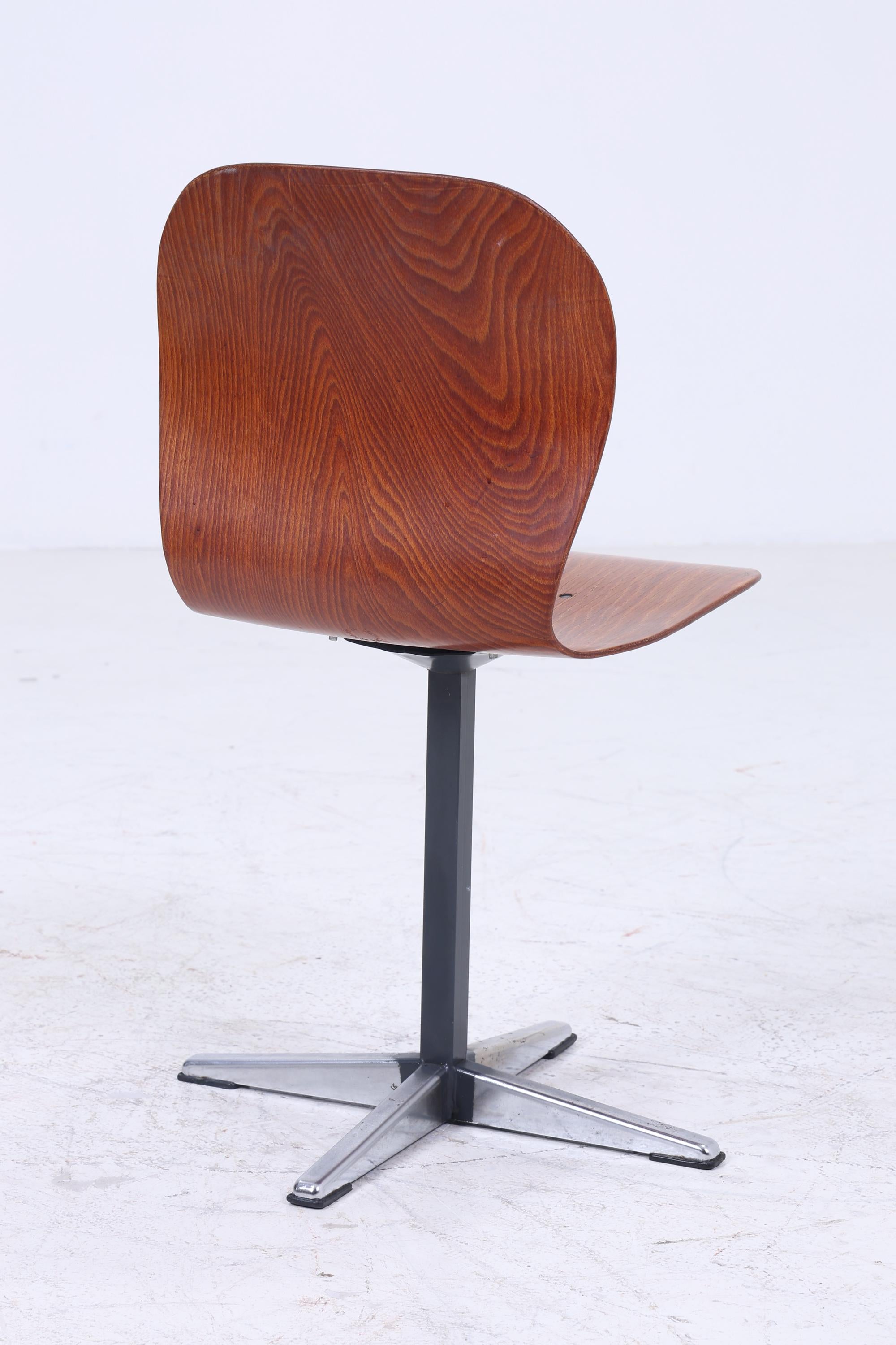 Vintage Pagholz Stuhl aus den 60ern | Mid Century Schulstuhl | Retro Küchenstuhl 70er Jahre
