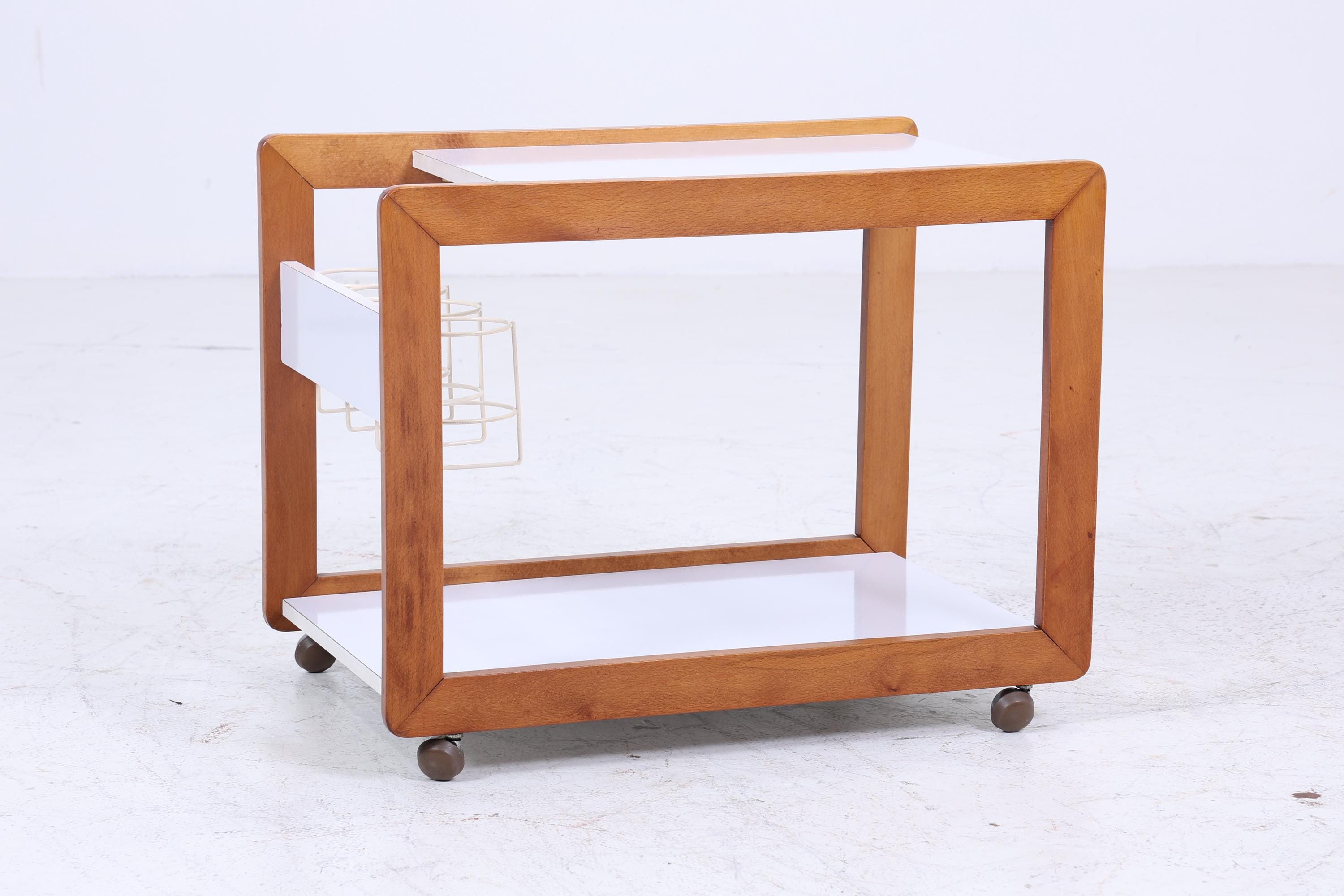 Vintage Servierwagen aus den 60ern | Mid Century Tisch Telefontisch Beistelltisch Retro