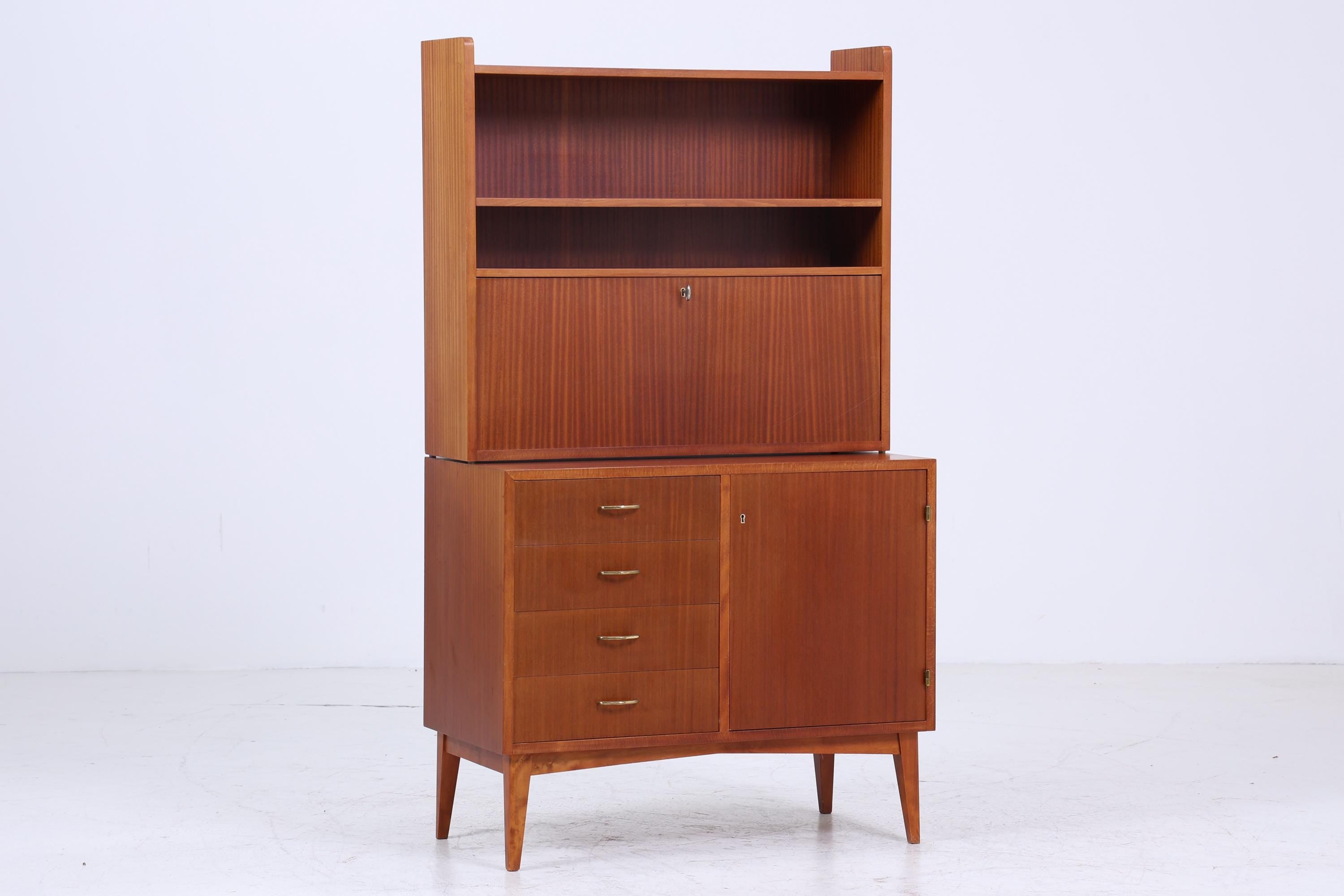 Vintage Regal 60er Jahre | Mid Century Regalschrank Schubladen Retro Holz Aufbewahrung