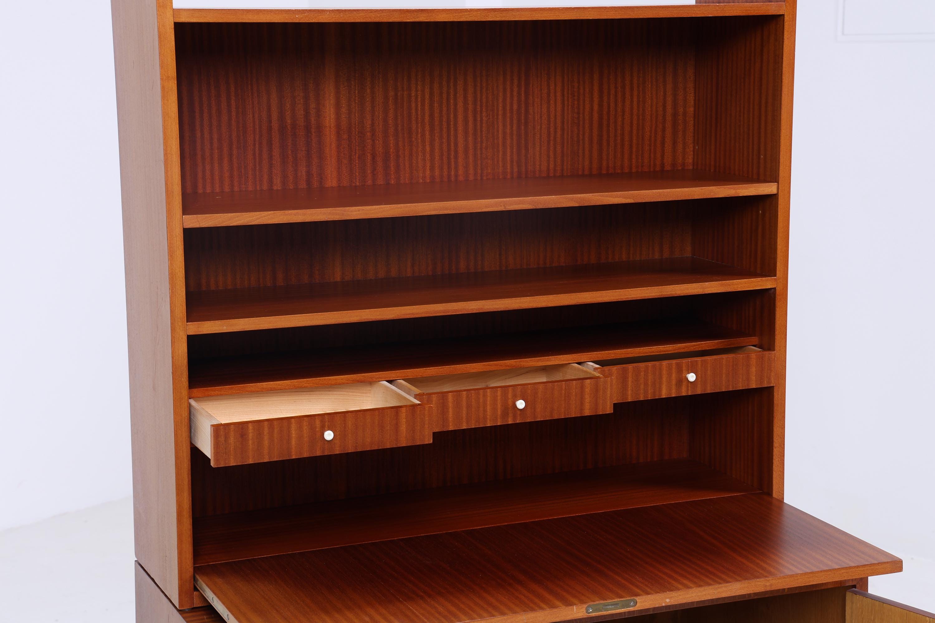 Vintage Regal 60er Jahre | Mid Century Regalschrank Schubladen Retro Holz Aufbewahrung
