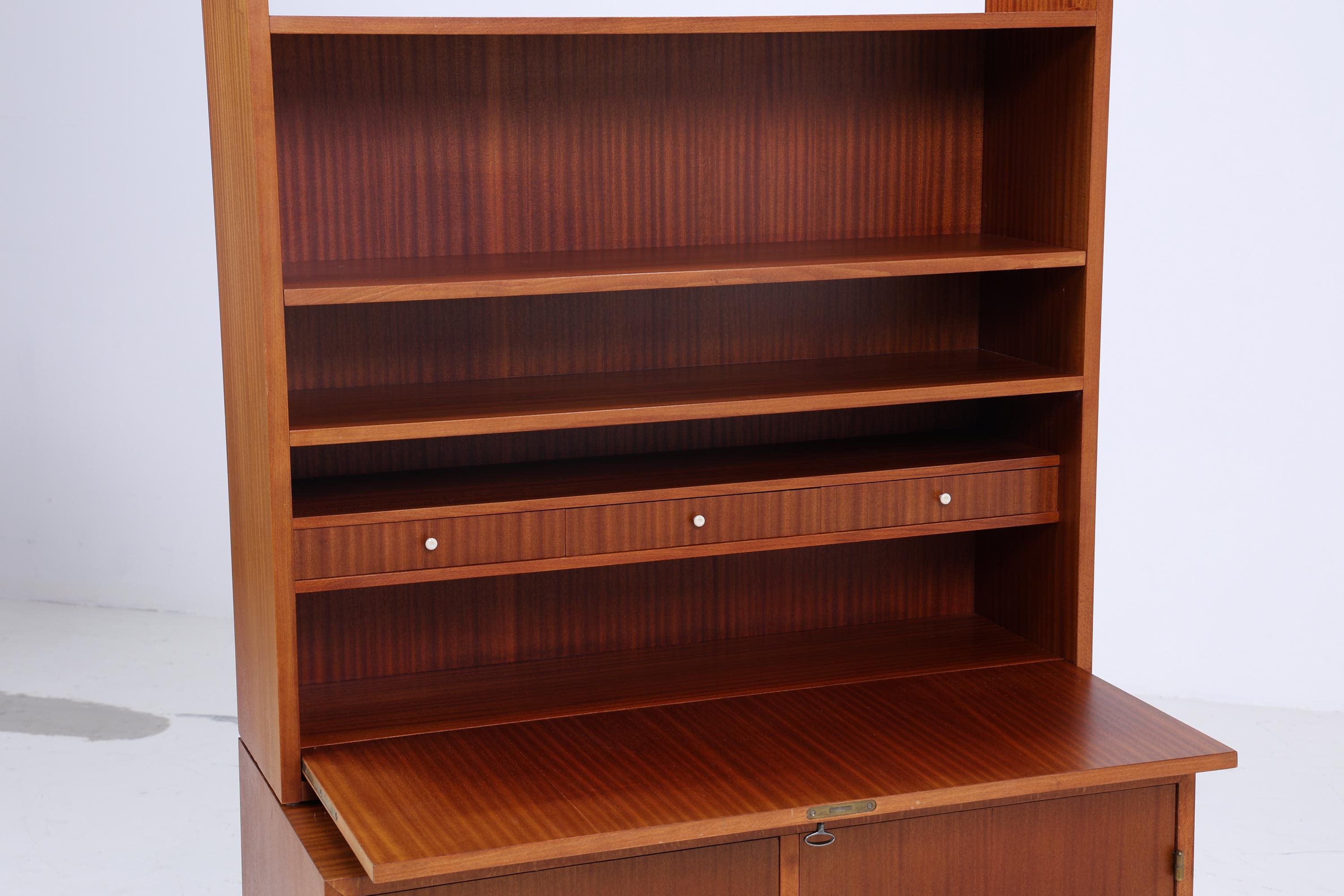 Vintage Regal 60er Jahre | Mid Century Regalschrank Schubladen Retro Holz Aufbewahrung