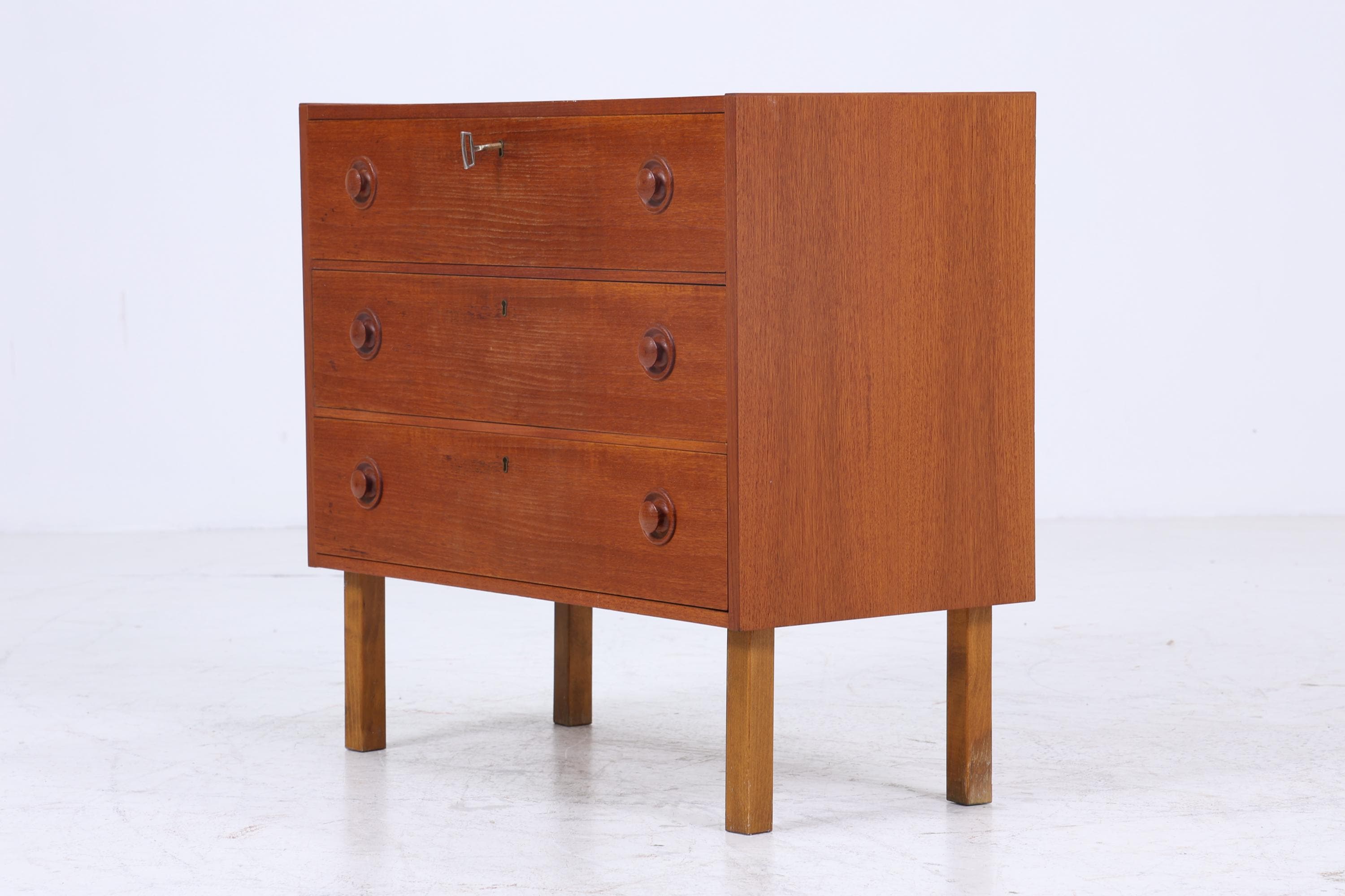 Wunderschöne Vintage Teak Kommode | Mid Century Schubladen Schrank Holz Aufbewahrung 60er Jahre