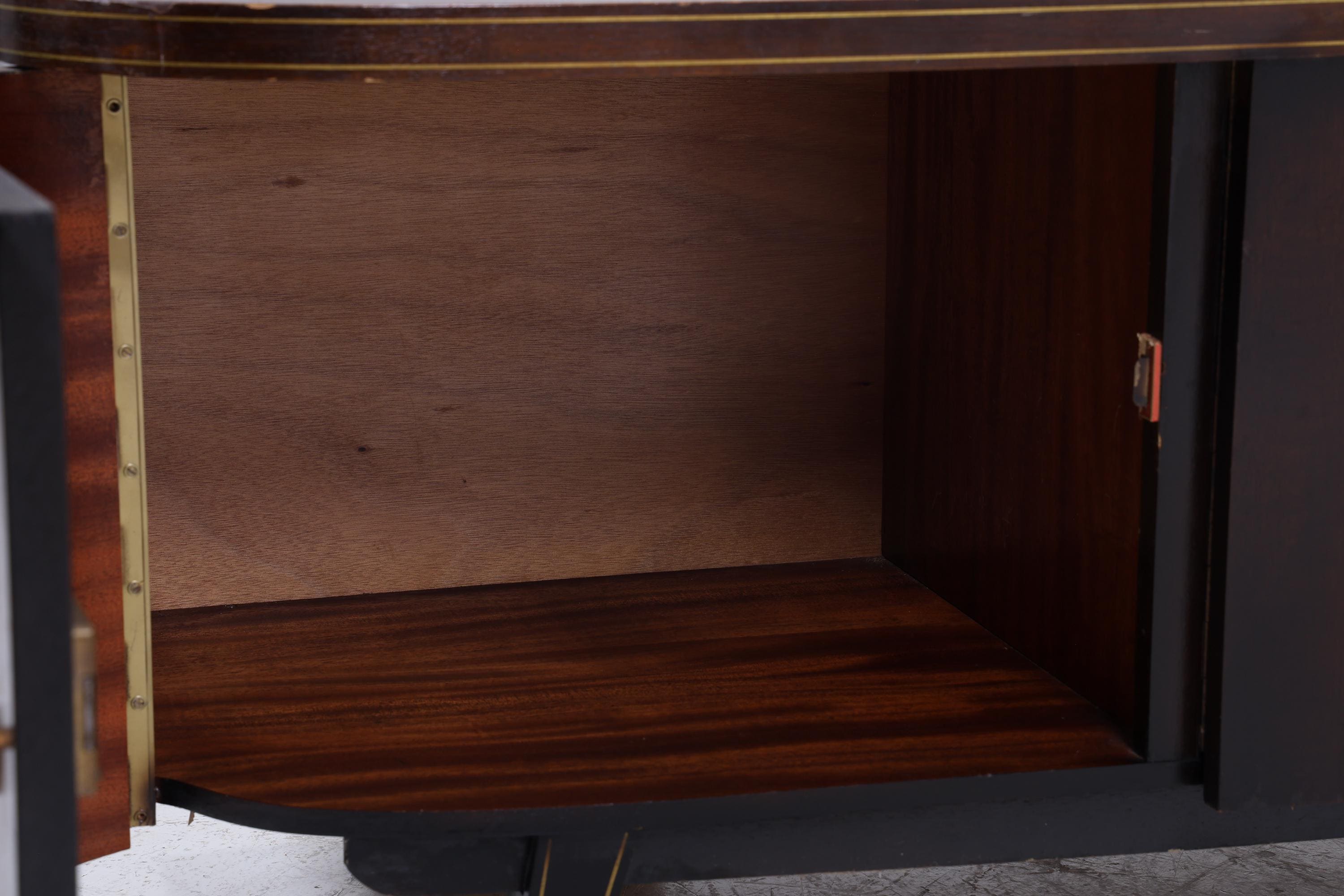 Dunkles Vintage Lowboard 60er Jahre | Mid Century Sideboard mit Fächern Retro Dunkel Holz