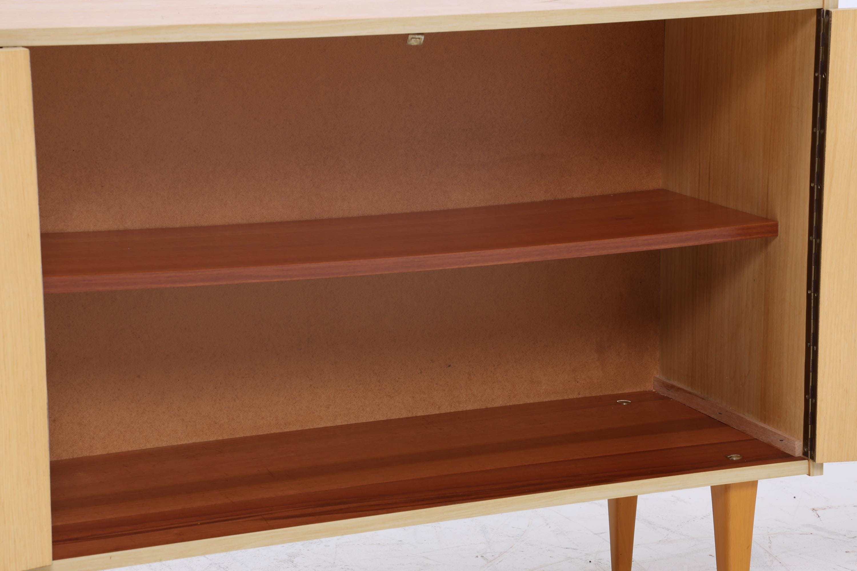 Vintage Sideboard 60er Jahre | Mid Century Schubladen TV Board mit Schubladen & Fächern Retro Anrichte Holz Aufbewahrung