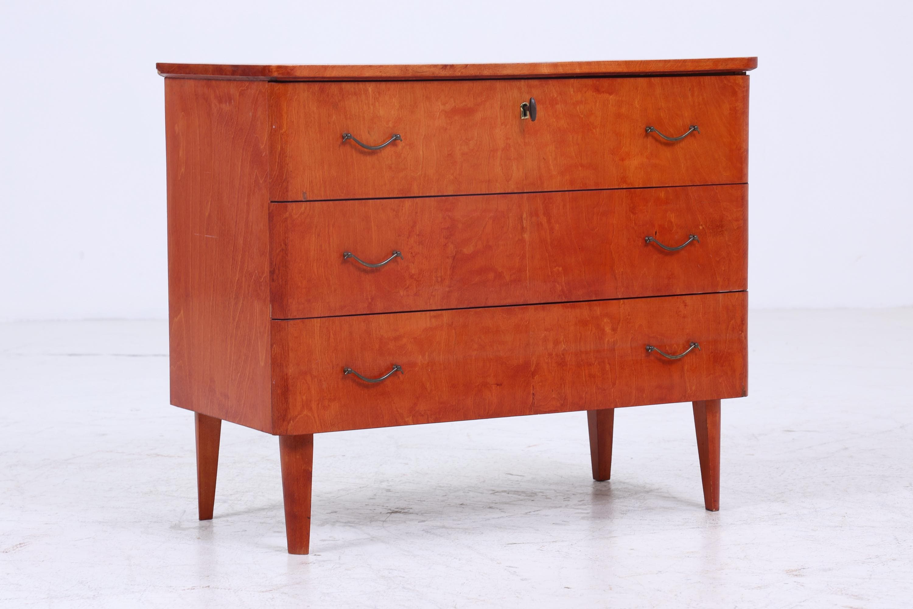 Vintage Schubladen Kommode | Mid Century Schubladen Schrank | Holz Aufbewahrung 60er Jahre