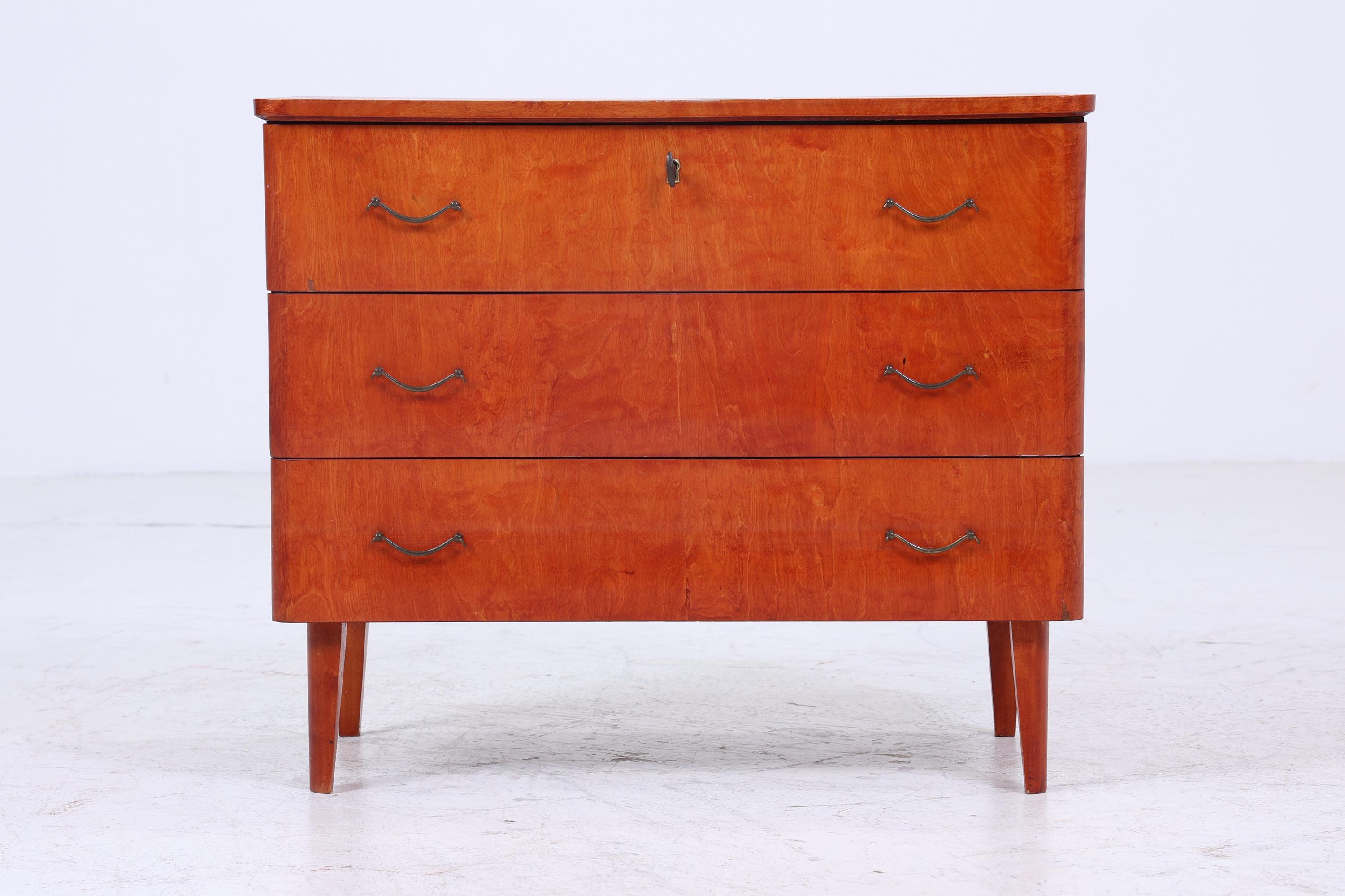 Vintage Schubladen Kommode | Mid Century Schubladen Schrank | Holz Aufbewahrung 60er Jahre