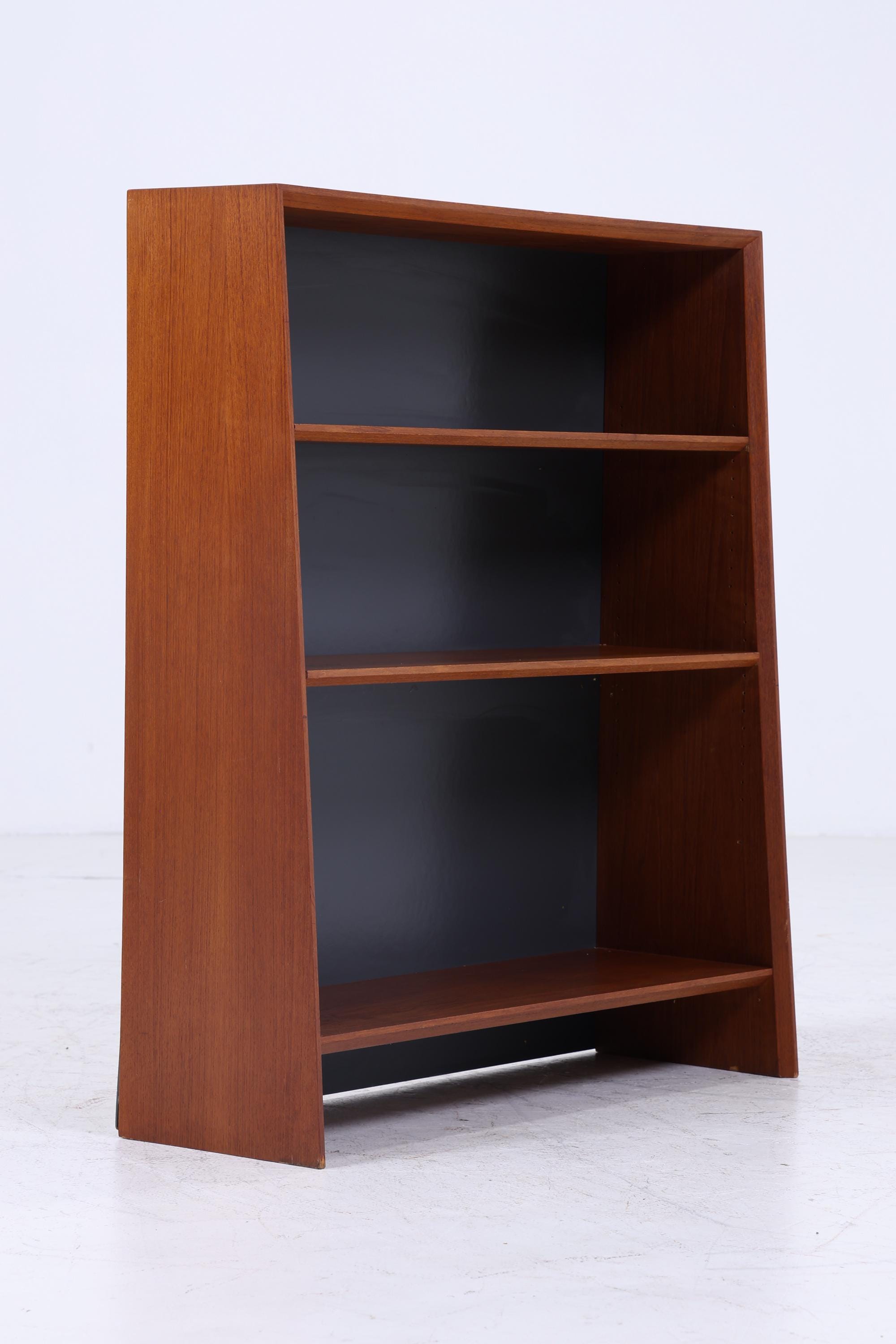 Kleines Vintage Teak Bücherregal | Mid Century Regal | 60er Retro Holz Aufbewahrung