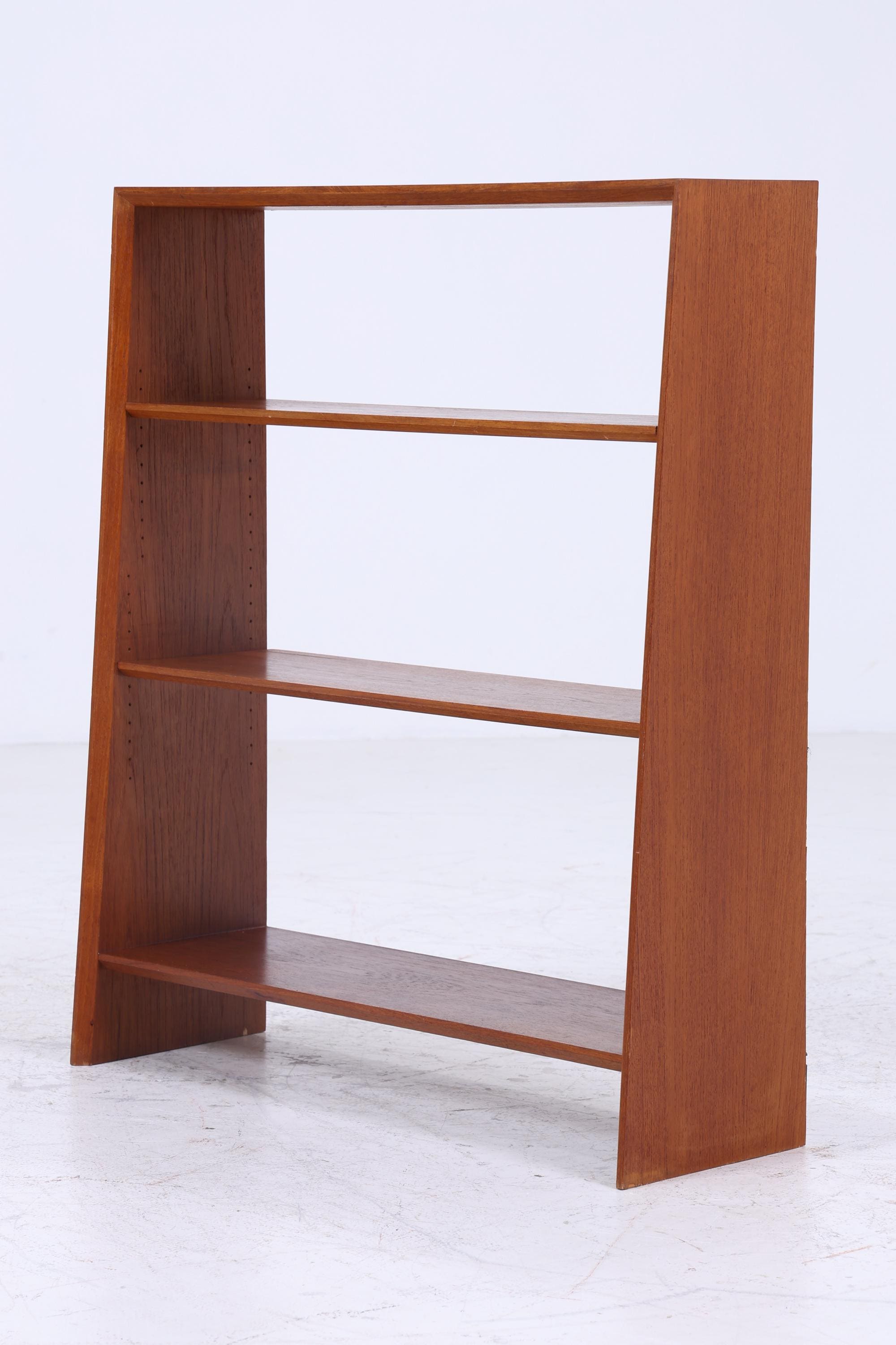 Kleines Vintage Teak Bücherregal | Mid Century Regal | 60er Retro Holz Aufbewahrung