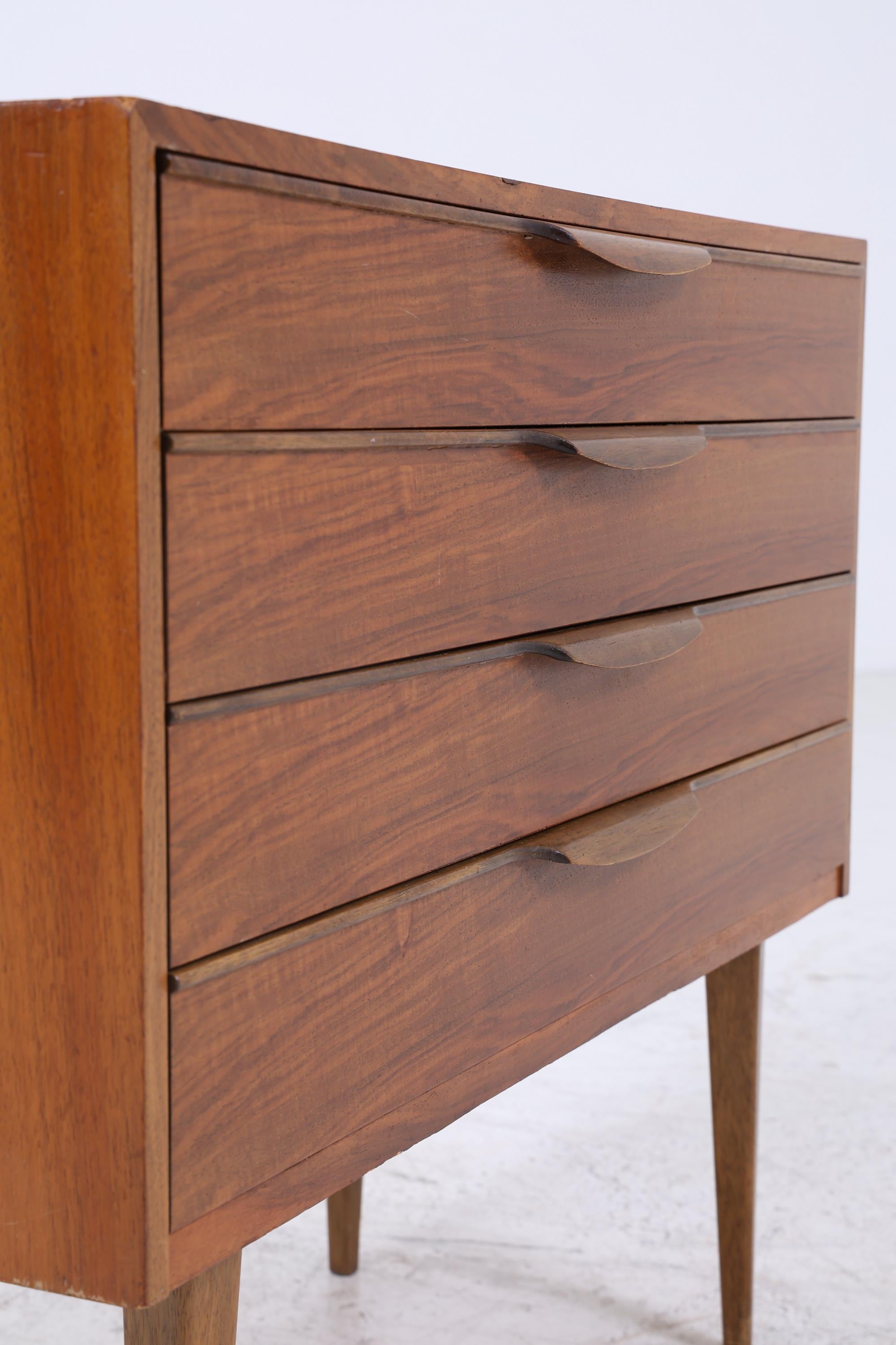 Vintage Teak Kommode | Mid Century Schubladen Schrank Holz Aufbewahrung 60er Jahre