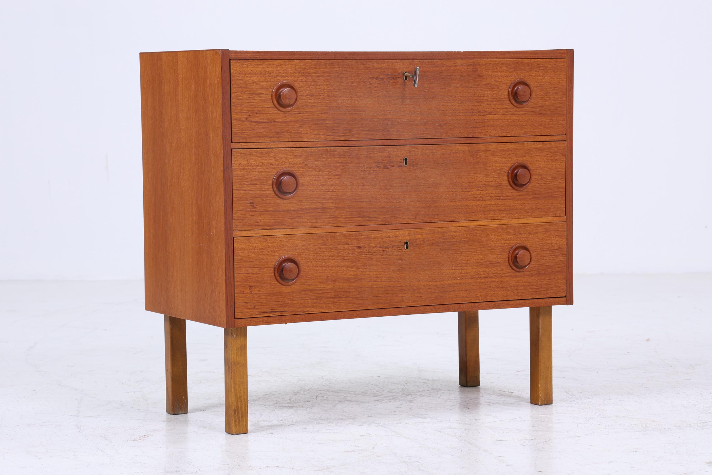 Wunderschöne Vintage Teak Kommode | Mid Century Schubladen Schrank Holz Aufbewahrung 60er Jahre
