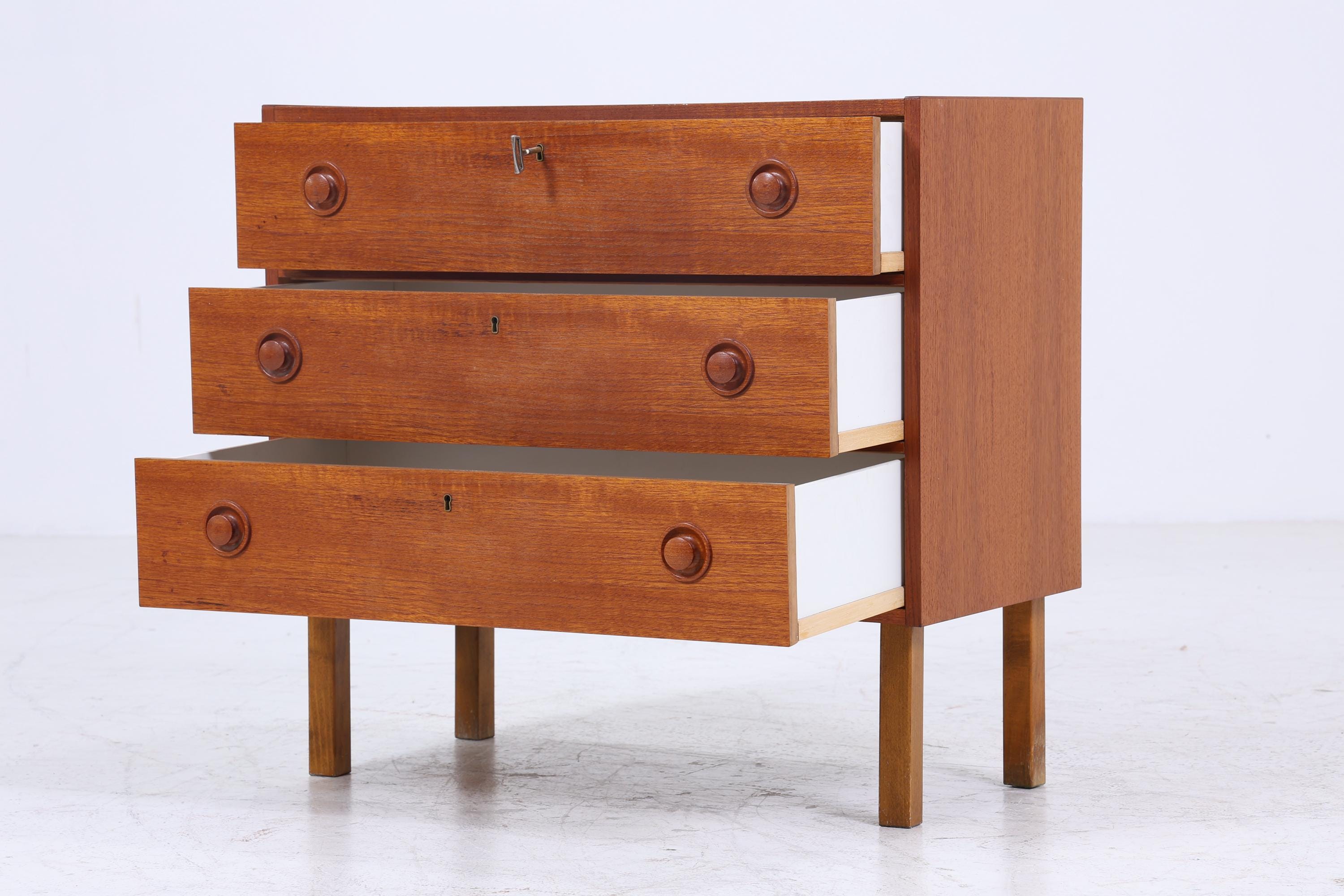 Wunderschöne Vintage Teak Kommode | Mid Century Schubladen Schrank Holz Aufbewahrung 60er Jahre