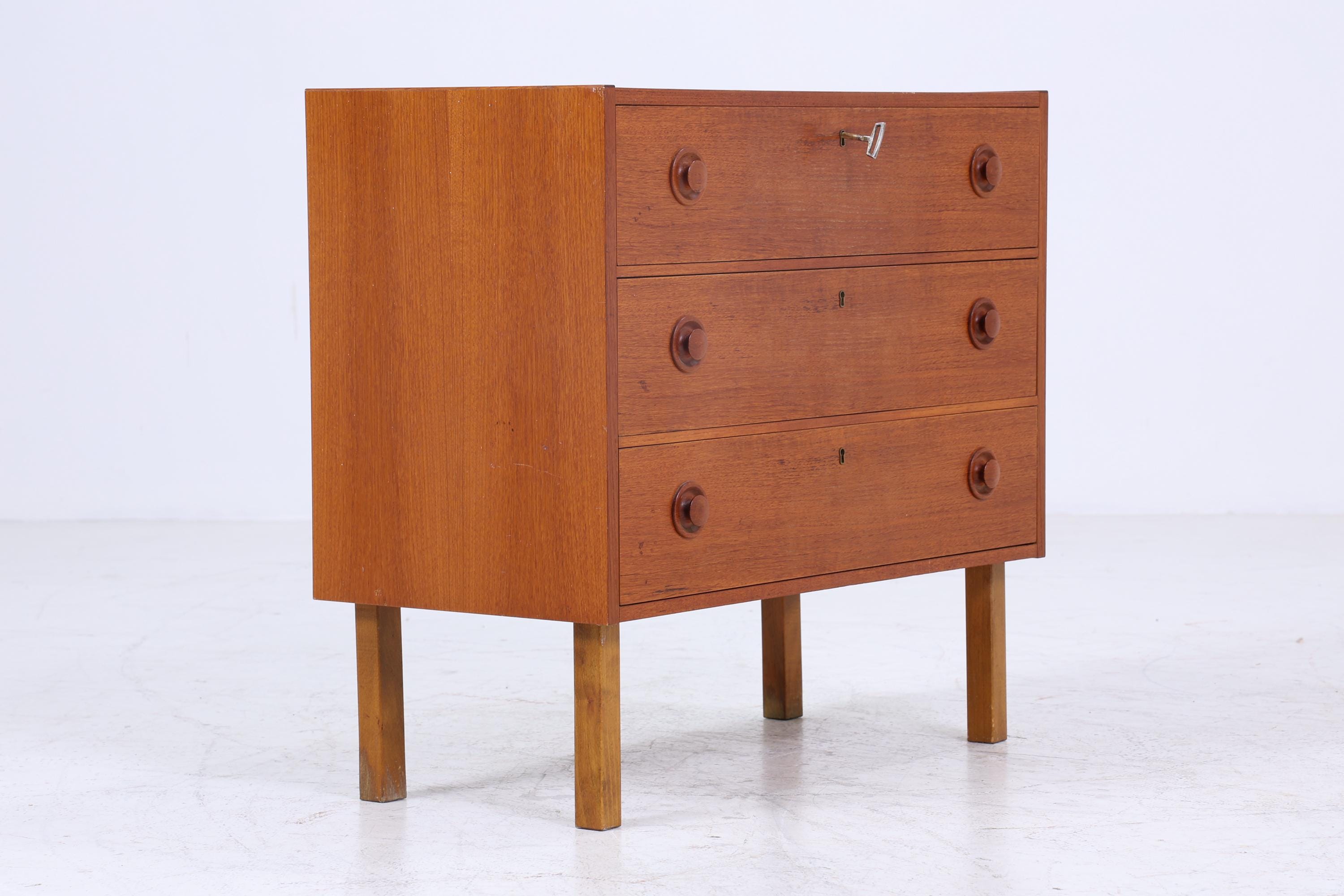 Wunderschöne Vintage Teak Kommode | Mid Century Schubladen Schrank Holz Aufbewahrung 60er Jahre