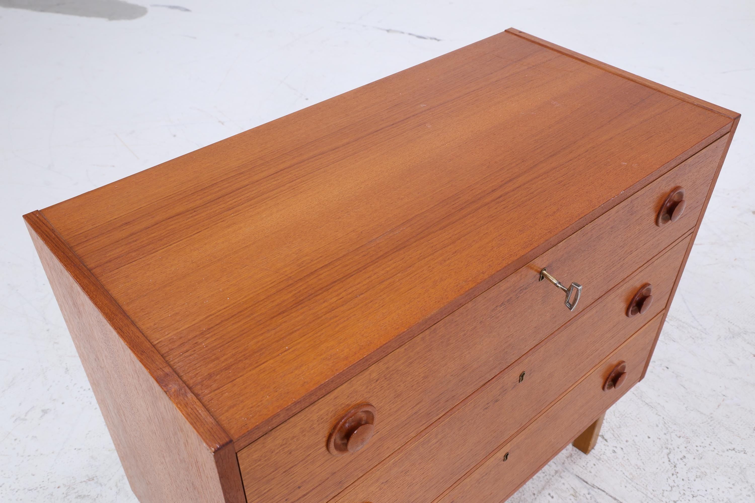 Wunderschöne Vintage Teak Kommode | Mid Century Schubladen Schrank Holz Aufbewahrung 60er Jahre