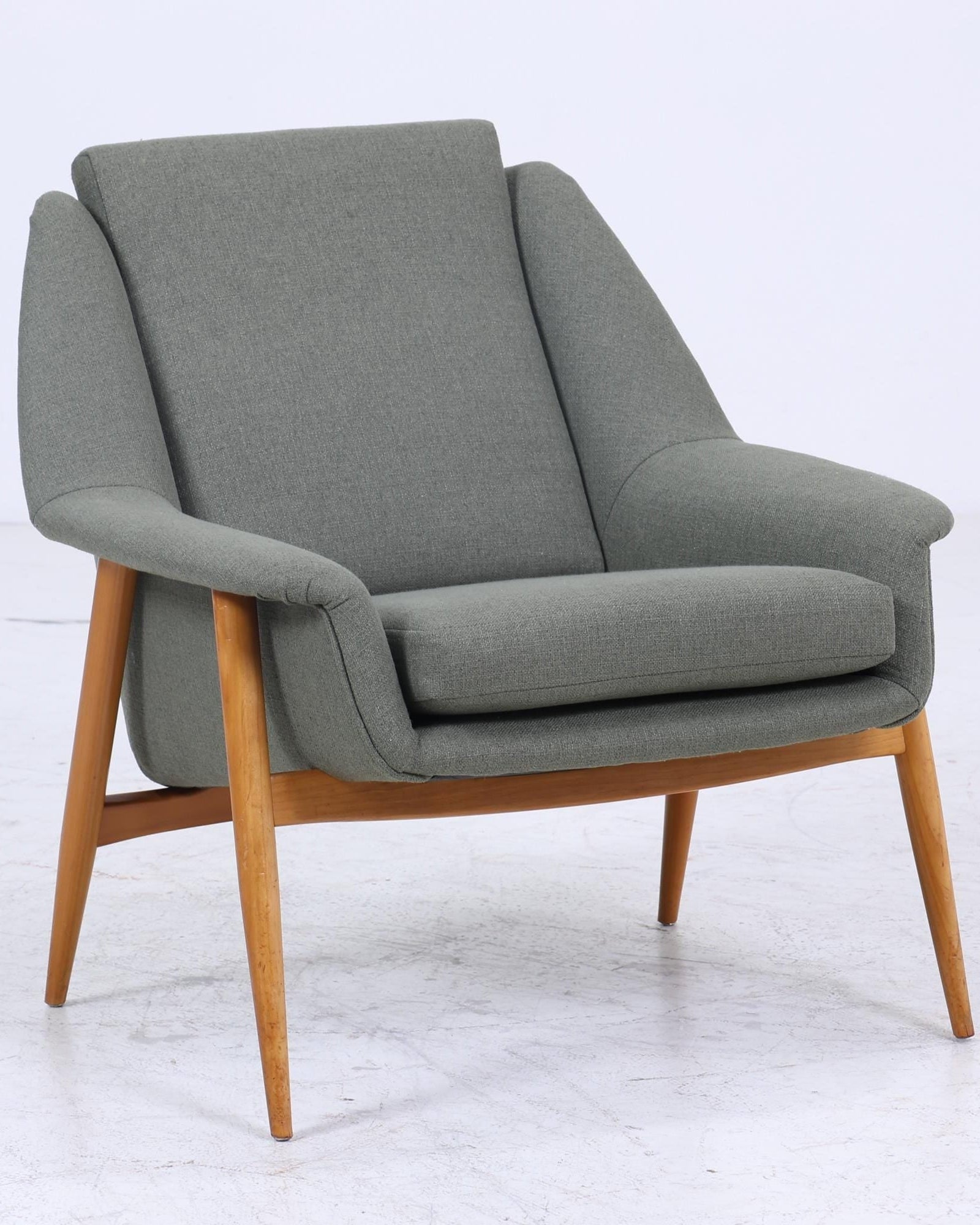 2 Vintage Armlehnsessel von Wilhelm Knoll für Cassina 60er Jahre | Design Mid Century Stuhl Olivgrün Retro Holz Wohnzimmer 70er