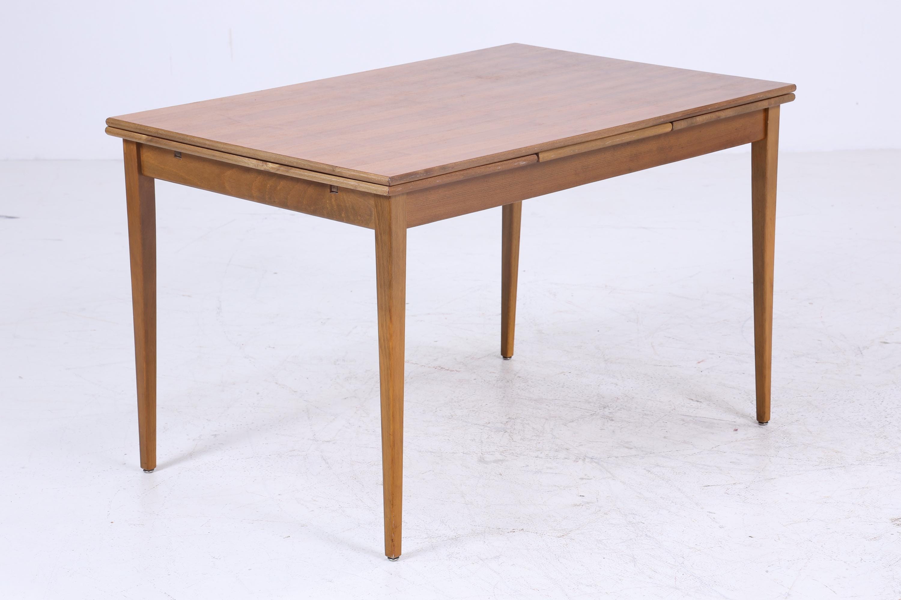 Wunderschöner Mid-Century Esstisch | Vintage Ausziehbarer Küchentisch 1960er Holz
