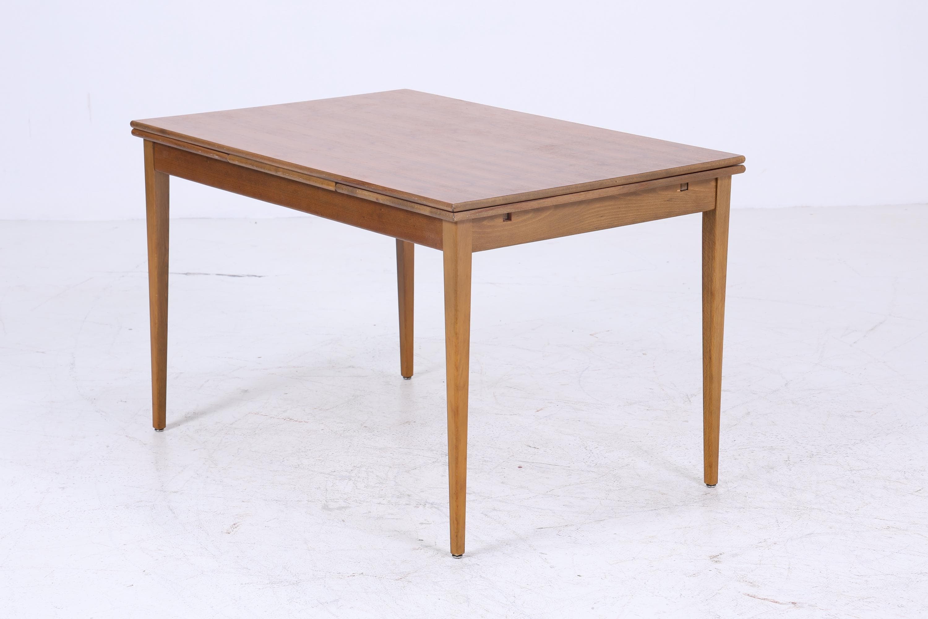Wunderschöner Mid-Century Esstisch | Vintage Ausziehbarer Küchentisch 1960er Holz