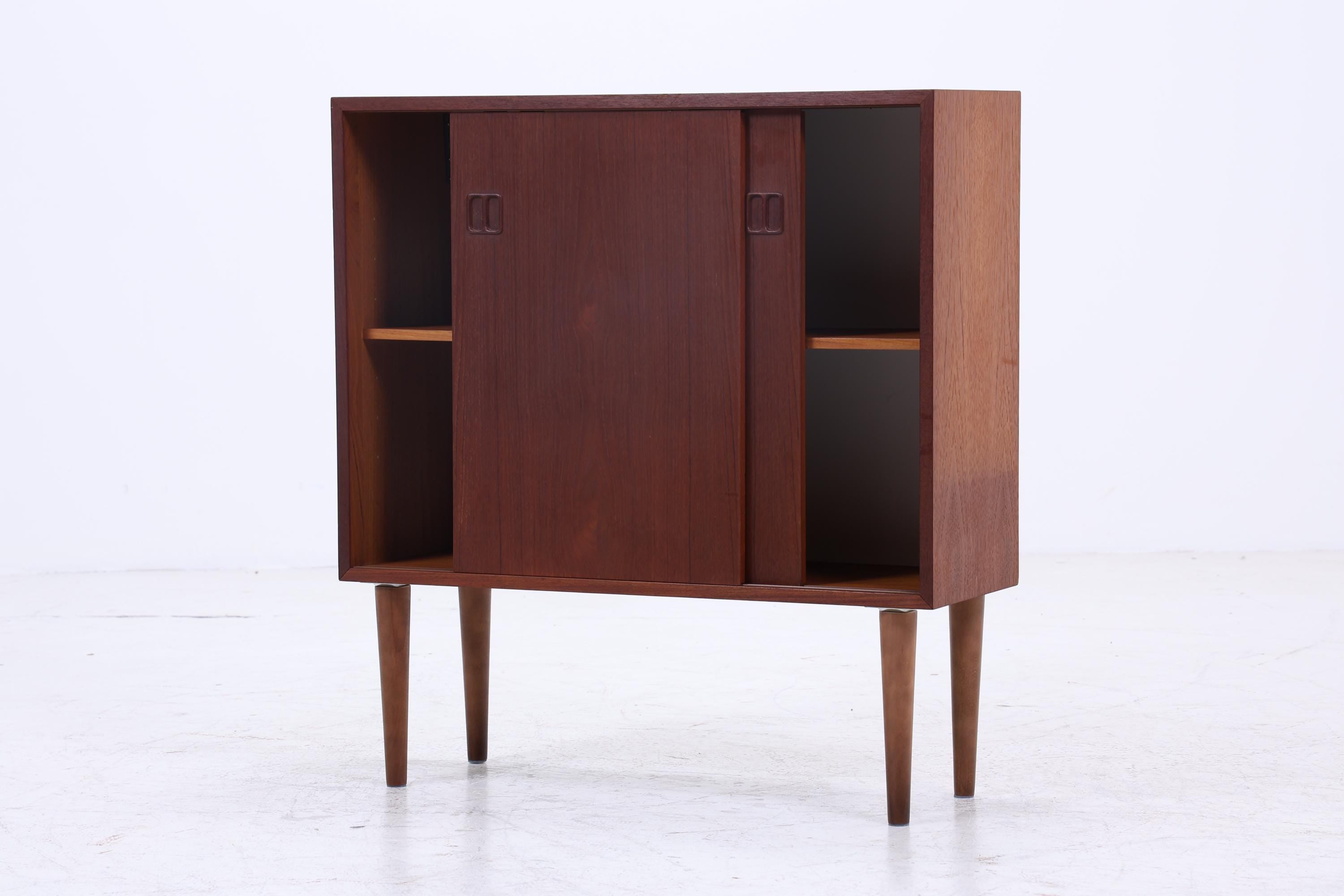 Wundervolle Teak Mid Century Kommode von Poul Cadovius | Vintage Schiebetüren Schrank Holz Aufbewahrung 60er Jahre