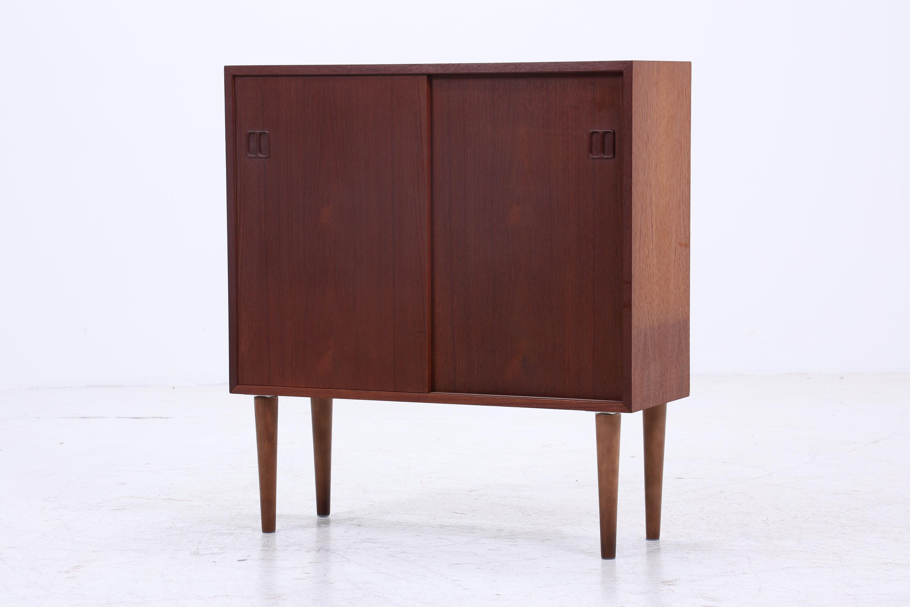 Wundervolle Teak Mid Century Kommode von Poul Cadovius | Vintage Schiebetüren Schrank Holz Aufbewahrung 60er Jahre