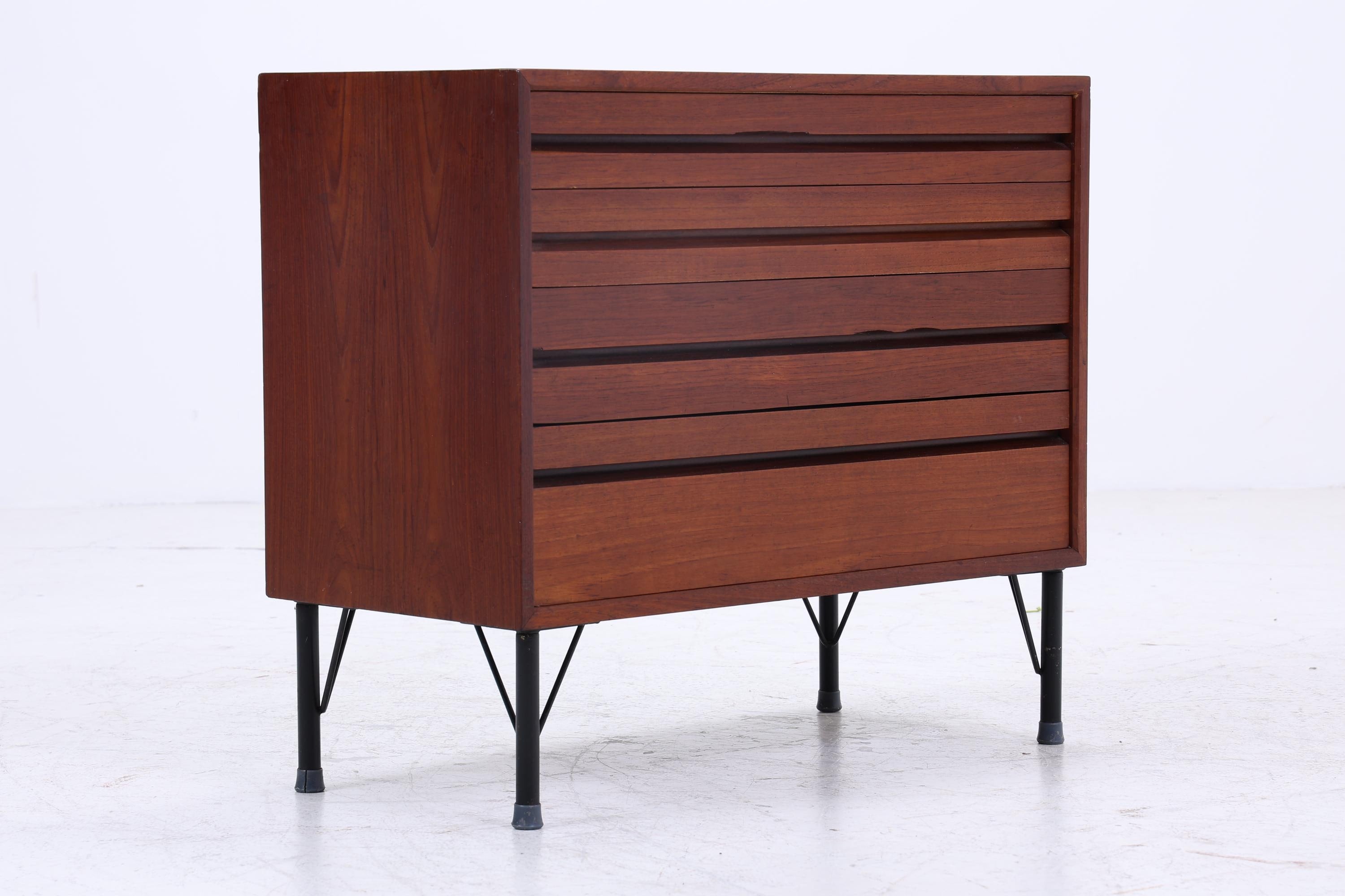 Vintage Teak Kommode von Poul Cadovius | Mid Century Schubladen Schrank Holz Aufbewahrung 60er Jahre