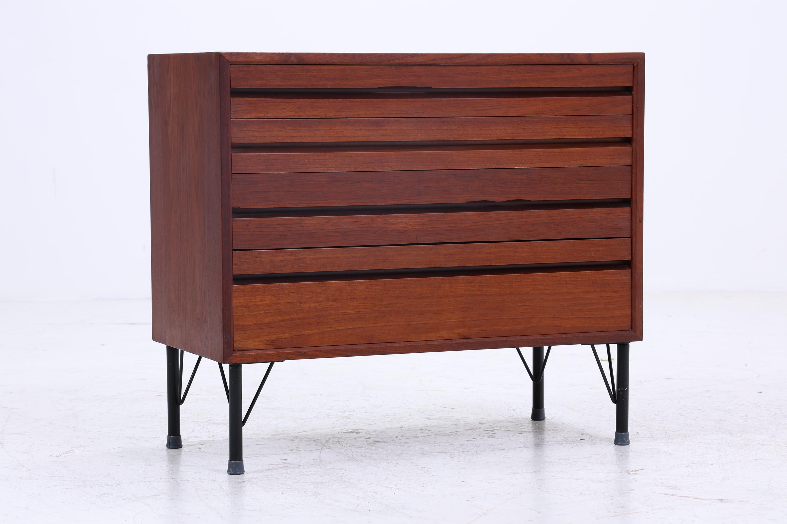 Vintage Teak Kommode von Poul Cadovius | Mid Century Schubladen Schrank Holz Aufbewahrung 60er Jahre