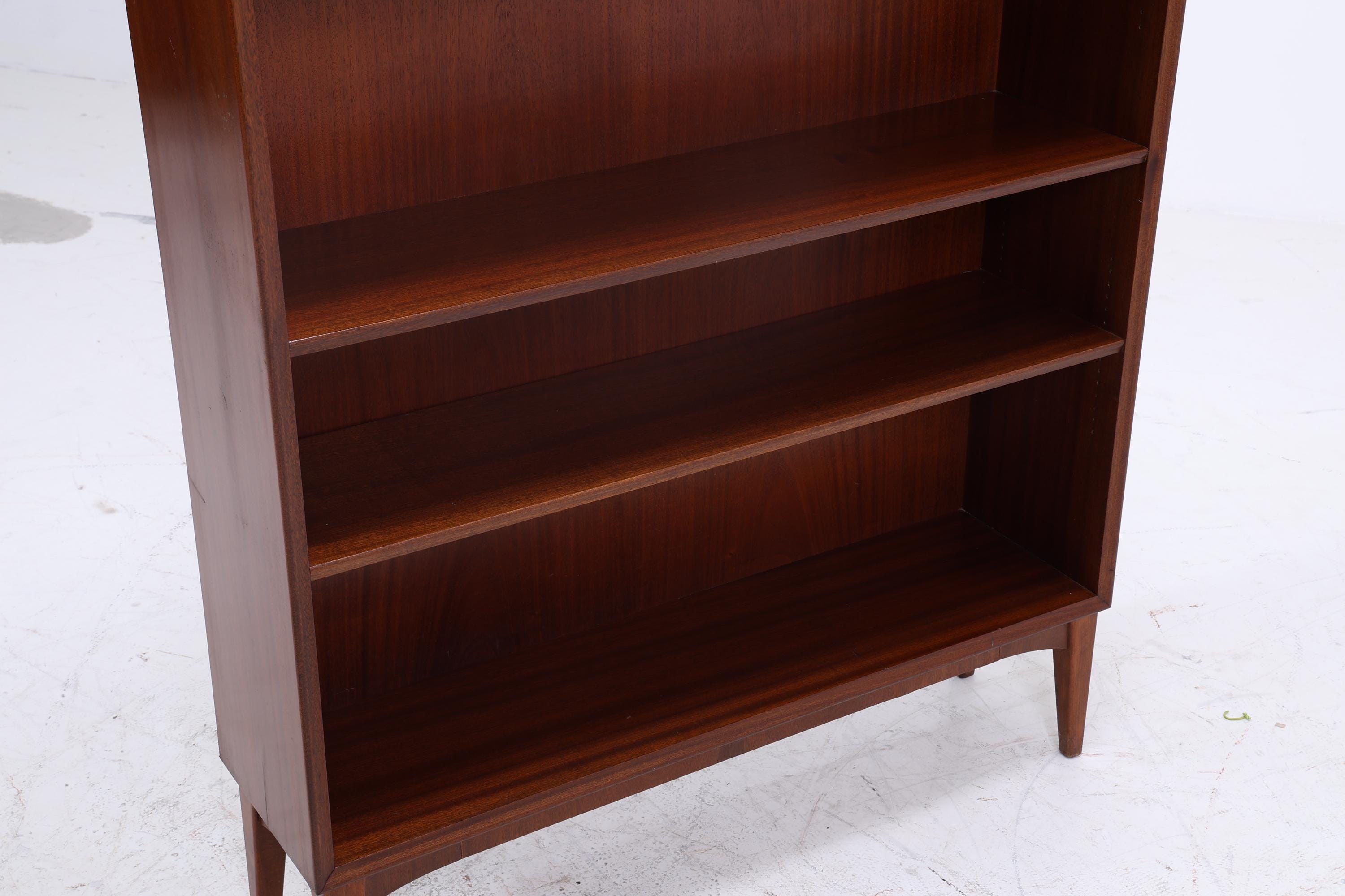 Vintage Mahagoni Bücherregal | Mid Century Regal | 60er Retro Holz Aufbewahrung