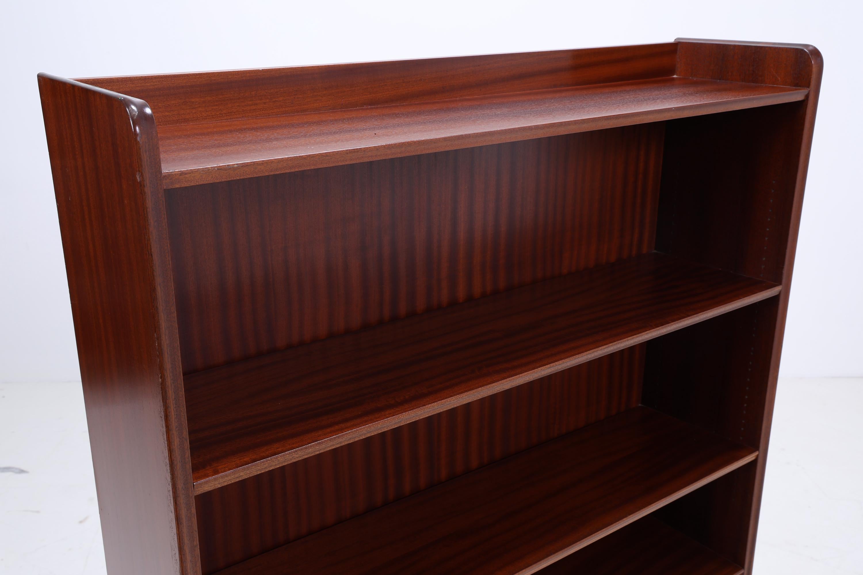 Vintage Mahagoni Bücherregal | Mid Century Regal | 60er Retro Holz Aufbewahrung